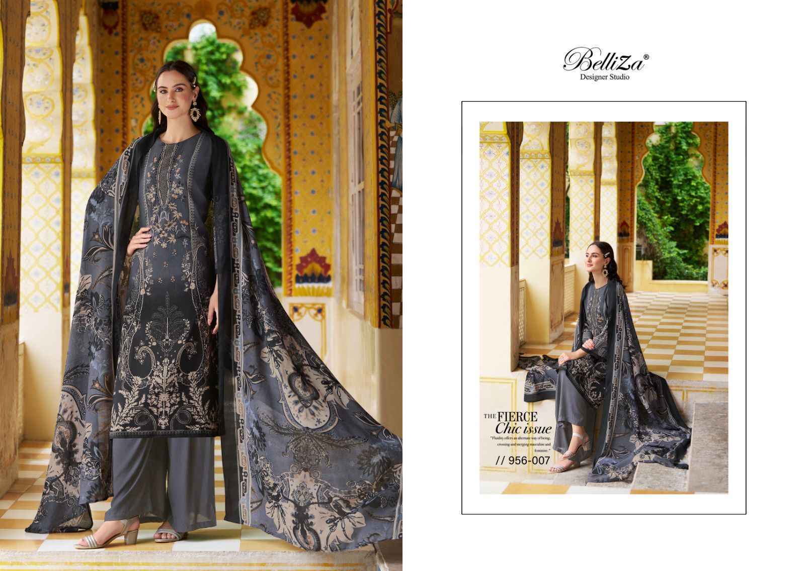 Belliza Riwayat Vol 3 Viscose Rayon Dress Material Surat Wholesaler ( 8 pcs Catalogue )