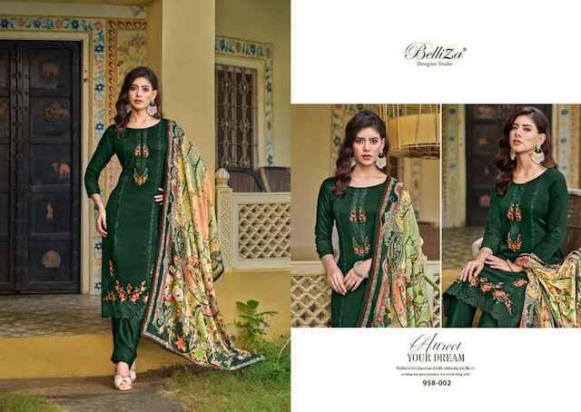 Belliza Zarqash Jam Dress Material - Ladies Suit Wholesale Surat ( 8 pcs Catalogue )