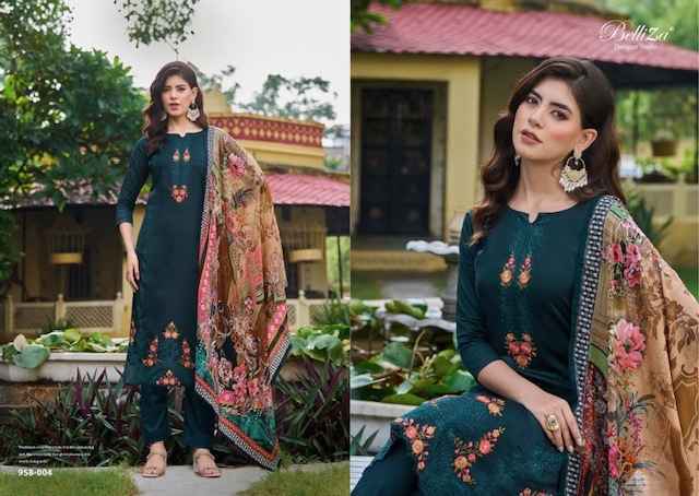 Belliza Zarqash Jam Dress Material - Ladies Suit Wholesale Surat ( 8 pcs Catalogue )