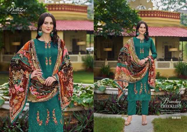 Belliza Zarqash Jam Dress Material - Ladies Suit Wholesale Surat ( 8 pcs Catalogue )