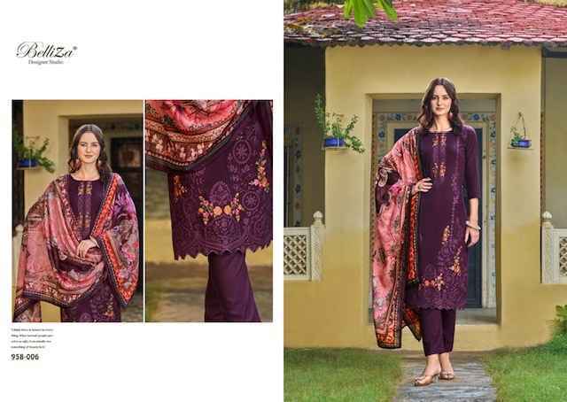 Belliza Zarqash Jam Dress Material - Ladies Suit Wholesale Surat ( 8 pcs Catalogue )