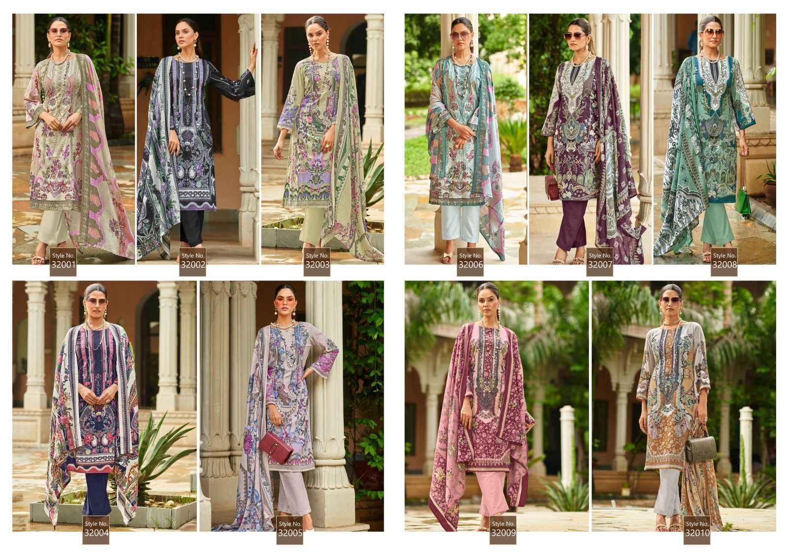 Ishaal Prints Gulmohar Vol 32 Lawn Dress Material (10 Pc Catalouge )