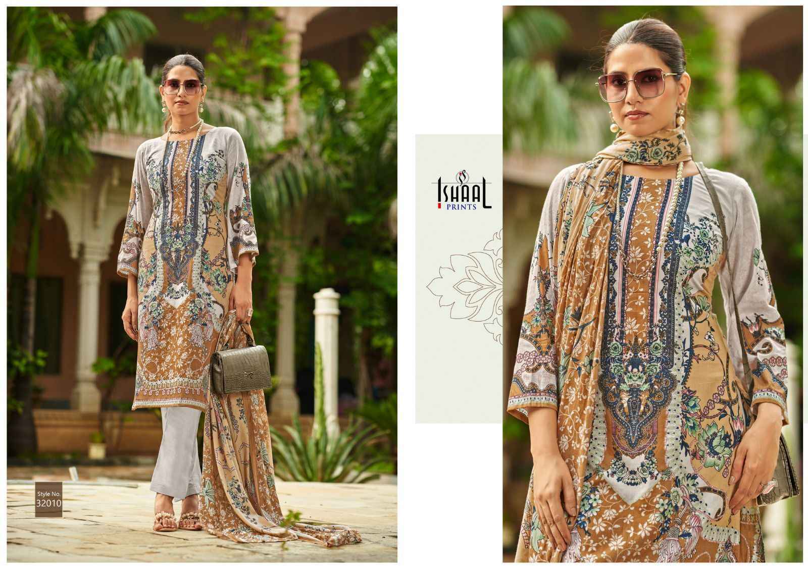 Ishaal Prints Gulmohar Vol 32 Lawn Dress Material (10 Pc Catalouge )