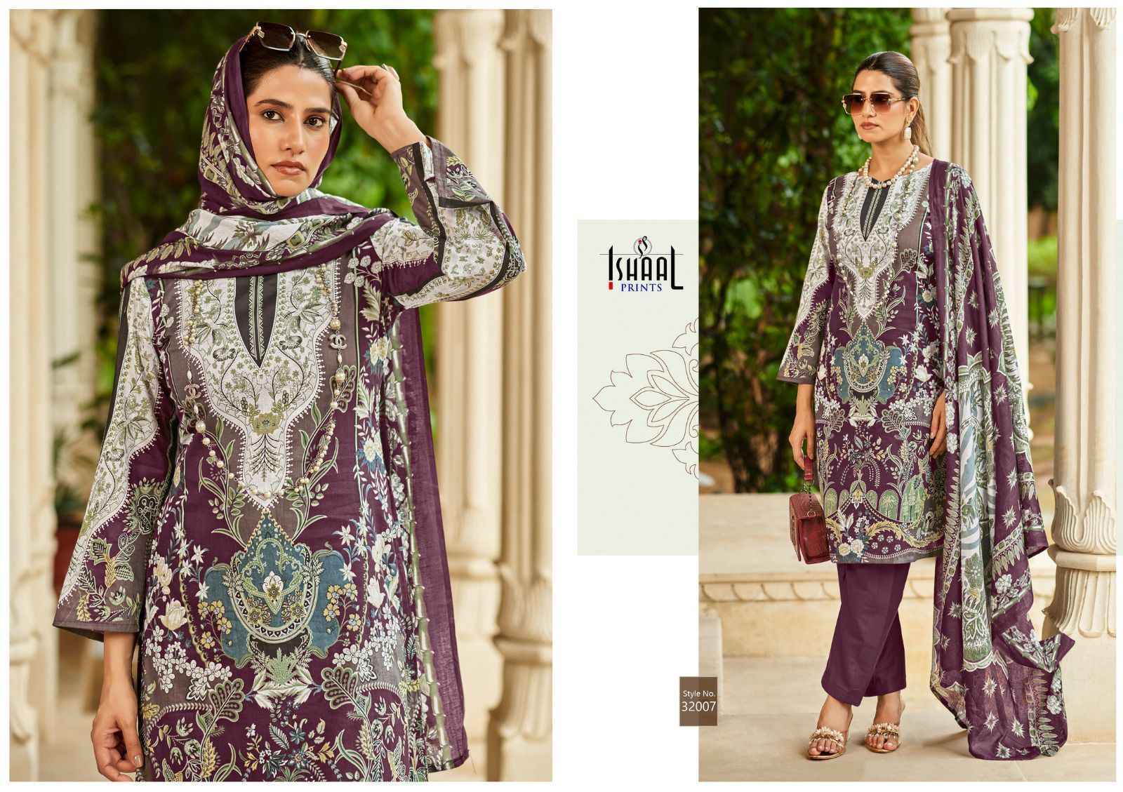 Ishaal Prints Gulmohar Vol 32 Lawn Dress Material (10 Pc Catalouge )