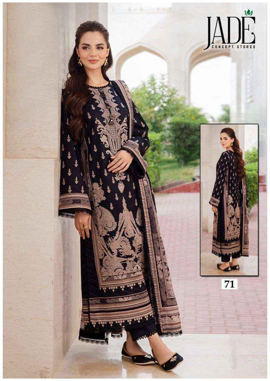 JADE CHEVRON EXCLUSIVE HEAVY COTTON VOL 8 LAWN COTTON SUIT ( 6 PCS CATALOG )