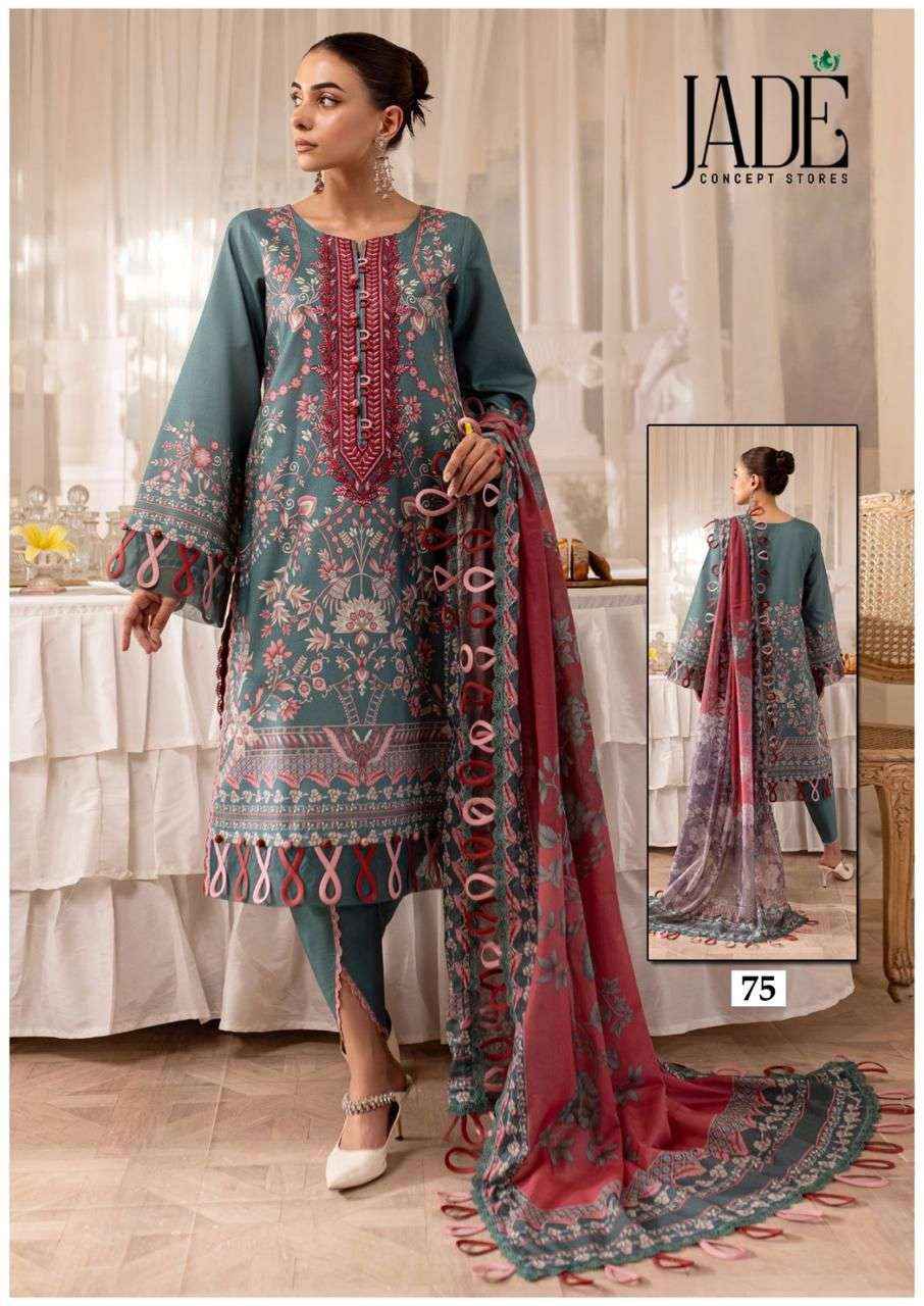 JADE CHEVRON EXCLUSIVE HEAVY COTTON VOL 8 LAWN COTTON SUIT ( 6 PCS CATALOG )