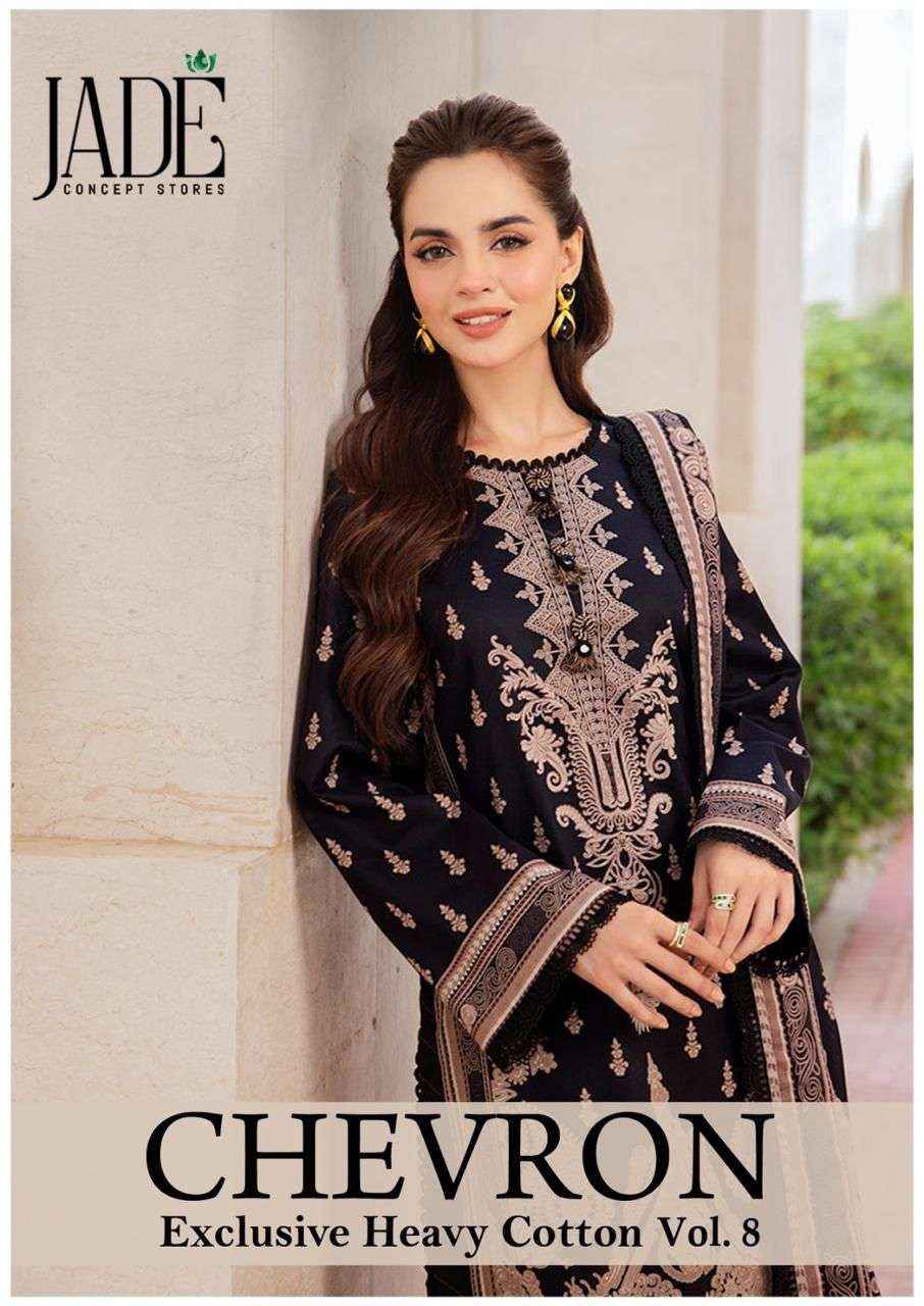 JADE CHEVRON EXCLUSIVE HEAVY COTTON VOL 8 LAWN COTTON SUIT ( 6 PCS CATALOG )