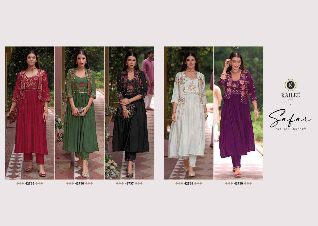 Kailee Fashion Safar Silk Readymade Suit Surat Online Shopping ( 5 pcs Catalogue )