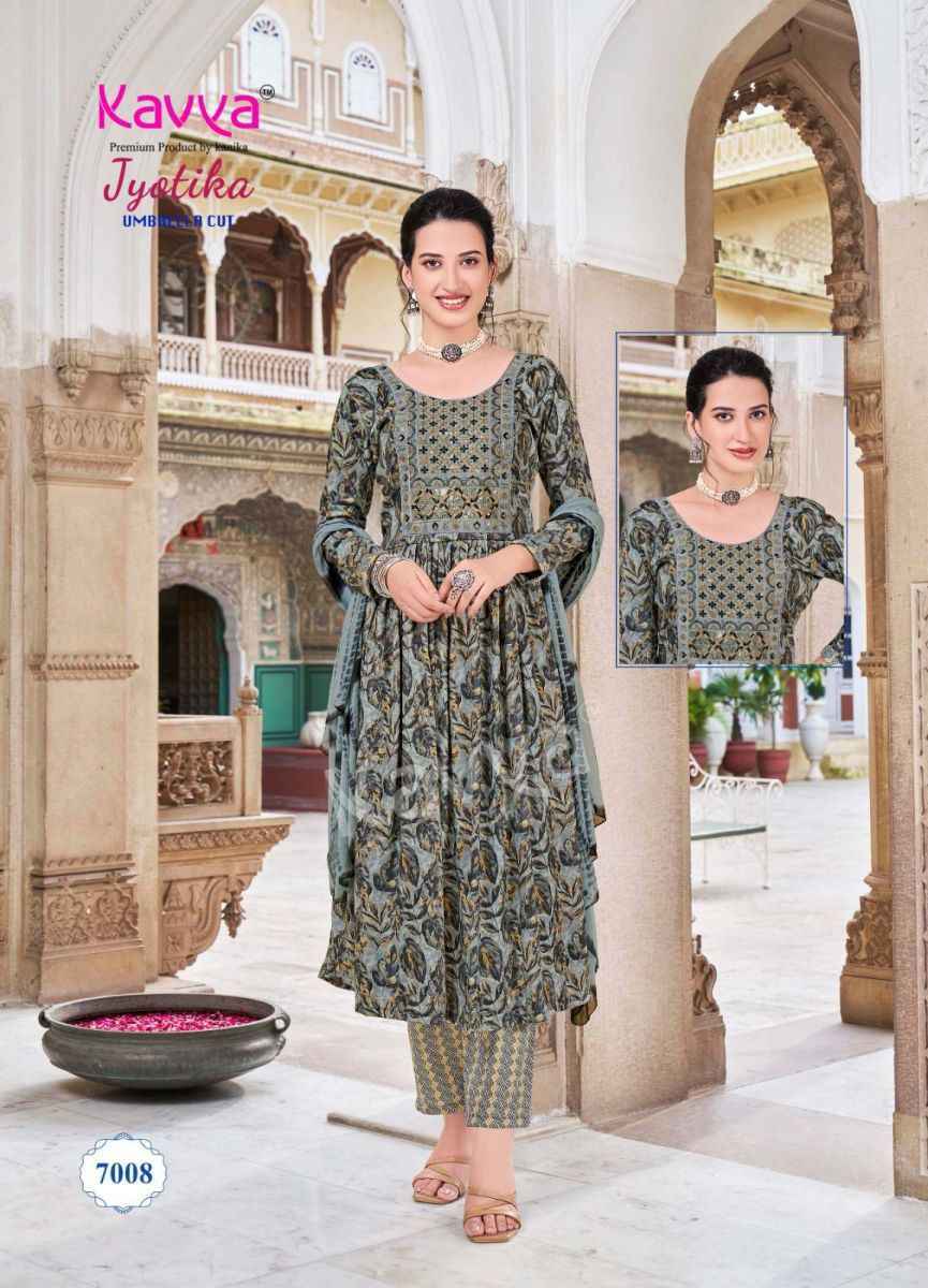 Kavya Jyotika Vol-7 Rayon Readymade Suit - Surat Wholesale Market ( 10 pcs Catalogue )