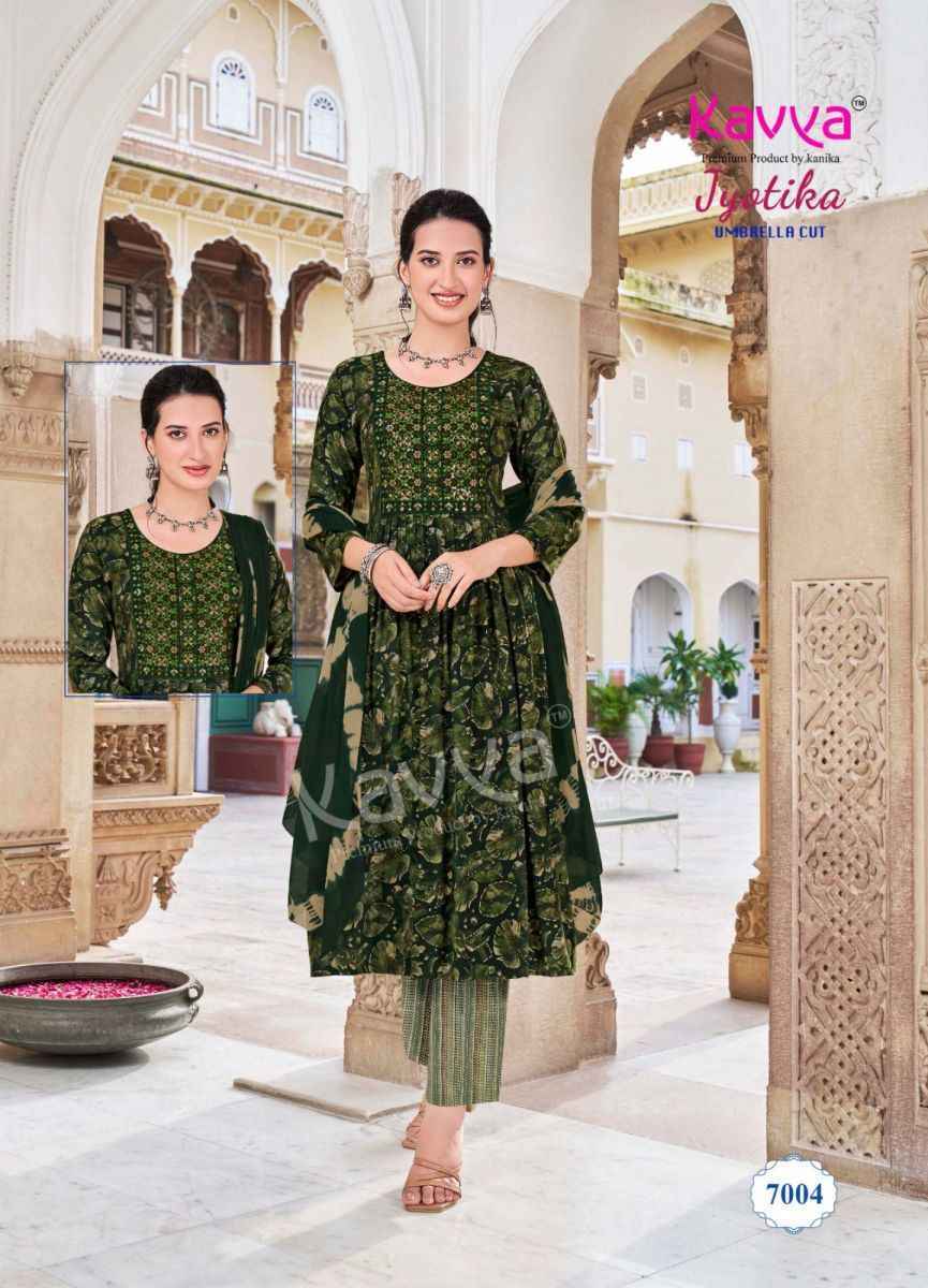 Kavya Jyotika Vol-7 Rayon Readymade Suit - Surat Wholesale Market ( 10 pcs Catalogue )