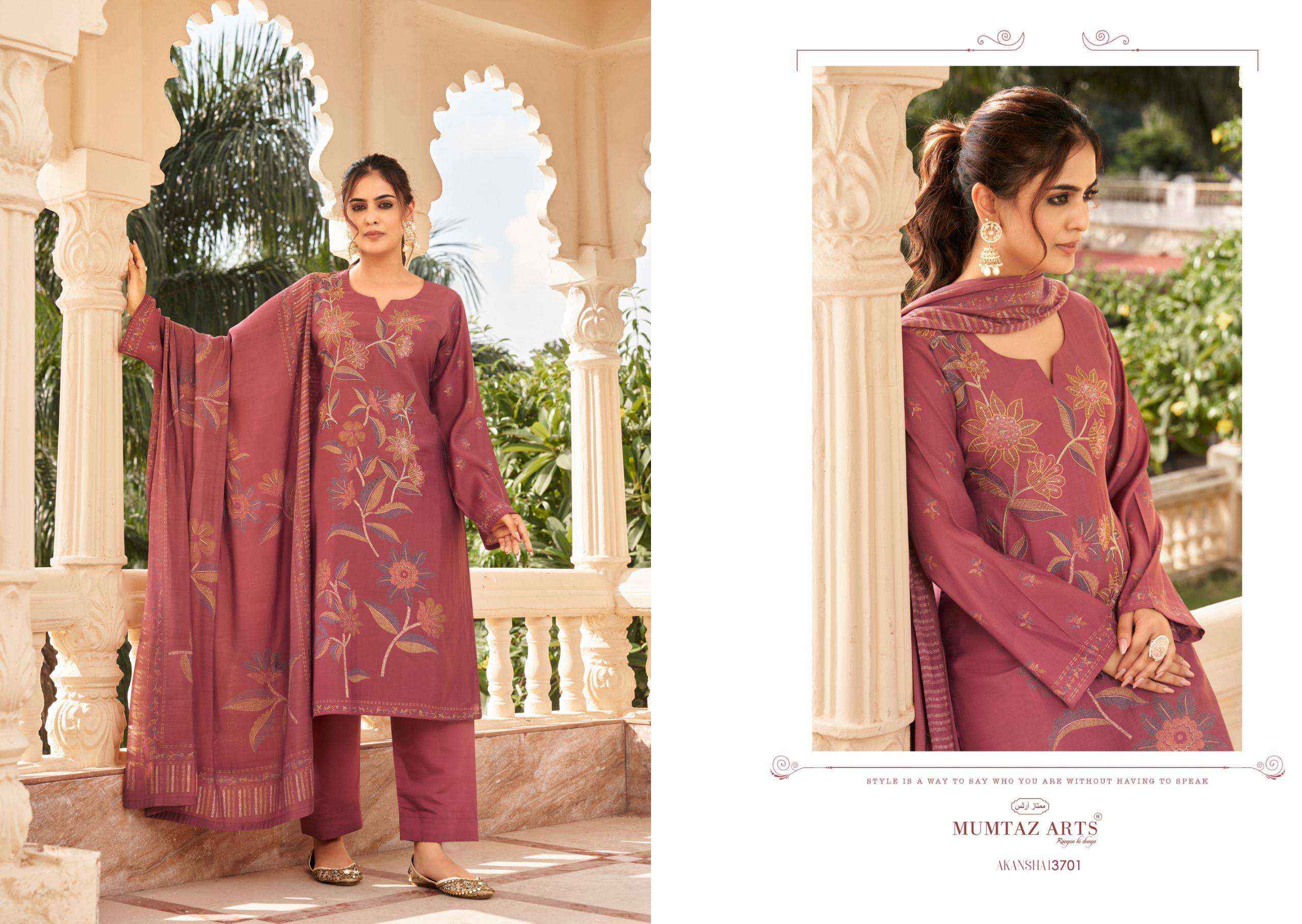 MUMTAZ ARTS AKANSHA VISCOSE WHOLESALE SALWAR KAMEEZ ( 6 PCS CATALOG )