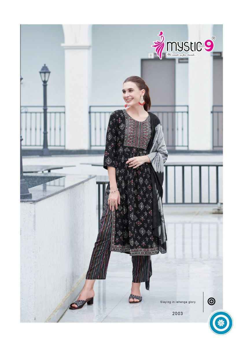 Mystic 9 Black Beauty Vol 2 Rayon Kurti Combo ( 8 pcs Catalogue )