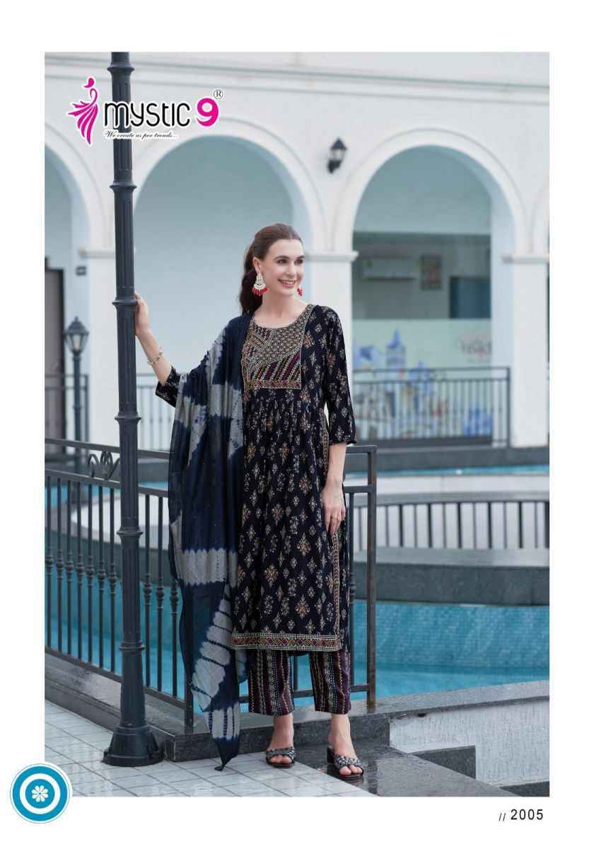 Mystic 9 Black Beauty Vol 2 Rayon Kurti Combo ( 8 pcs Catalogue )