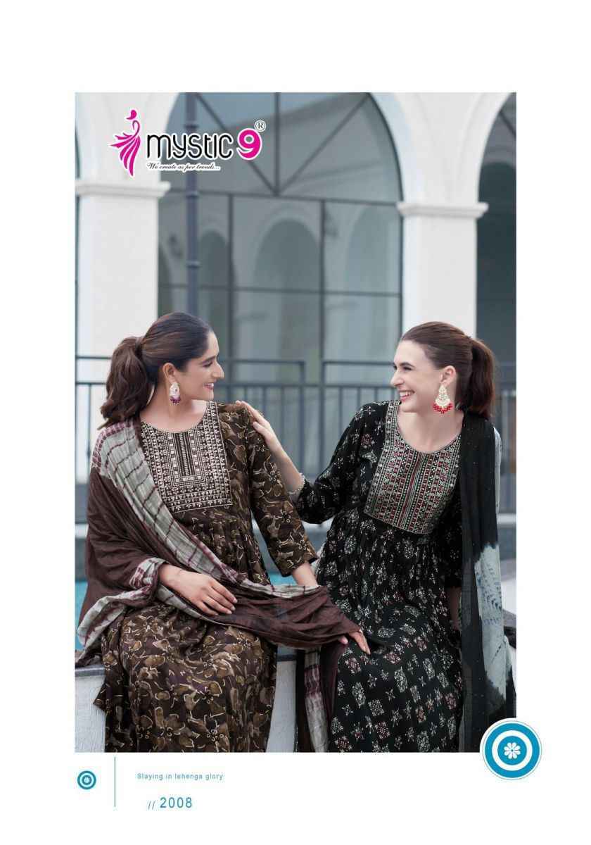 Mystic 9 Black Beauty Vol 2 Rayon Kurti Combo ( 8 pcs Catalogue )