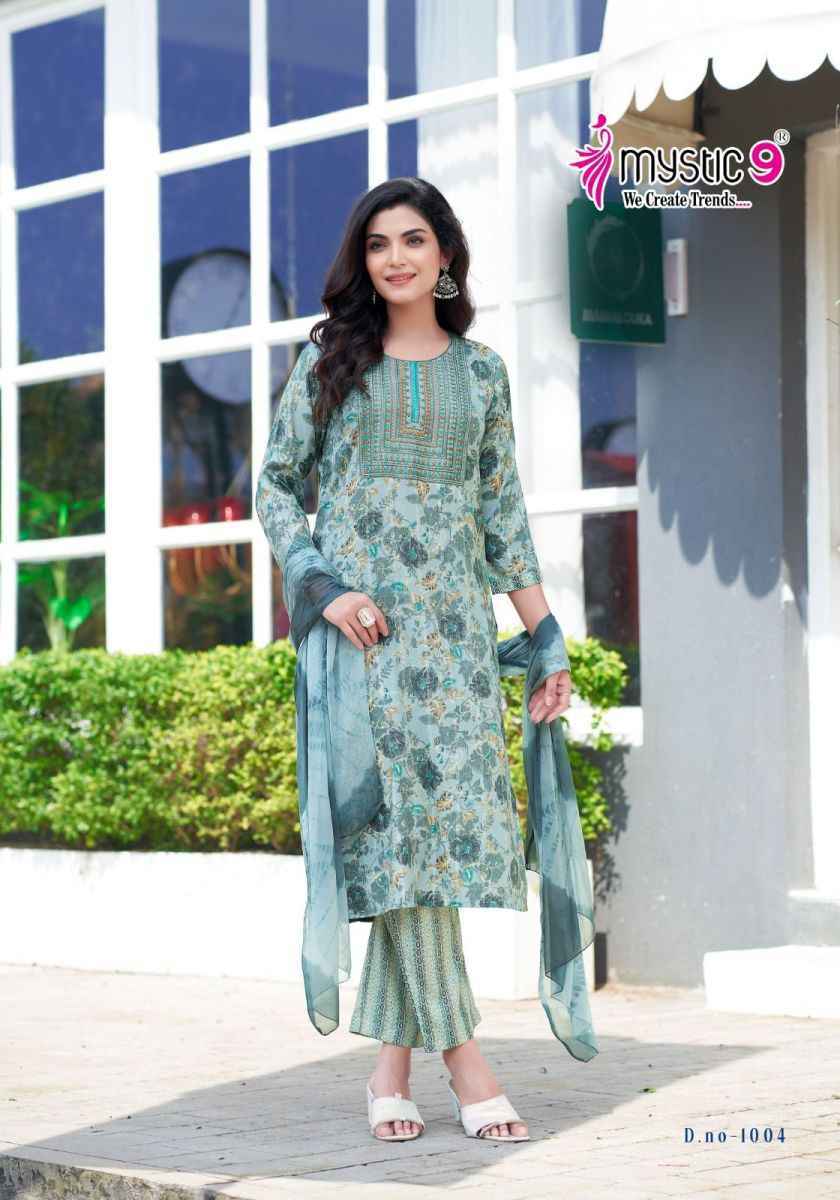 Mystic 9 Meera Vol 1 Rayon Ladies Readymade Suit Wholesale Surat ( 8 pcs Catalogue )