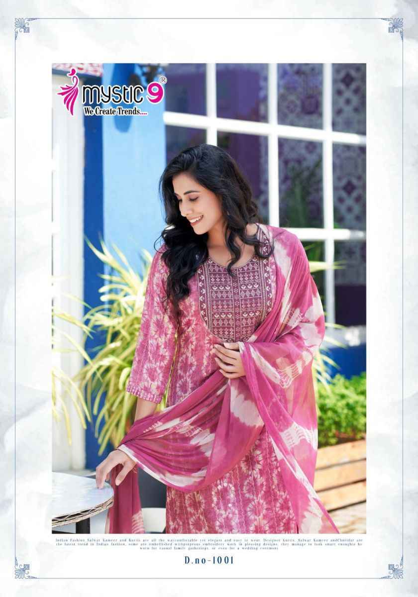 Mystic 9 Meera Vol 1 Rayon Ladies Readymade Suit Wholesale Surat ( 8 pcs Catalogue )