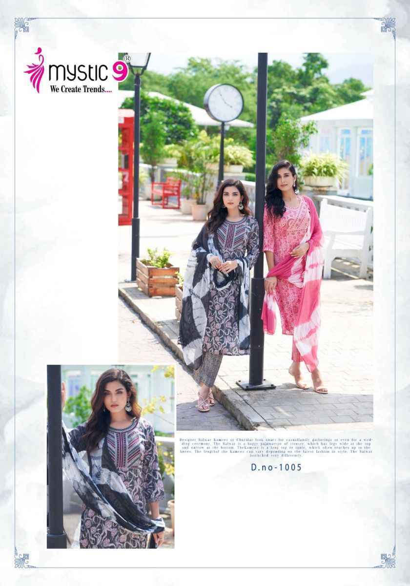 Mystic 9 Meera Vol 1 Rayon Ladies Readymade Suit Wholesale Surat ( 8 pcs Catalogue )