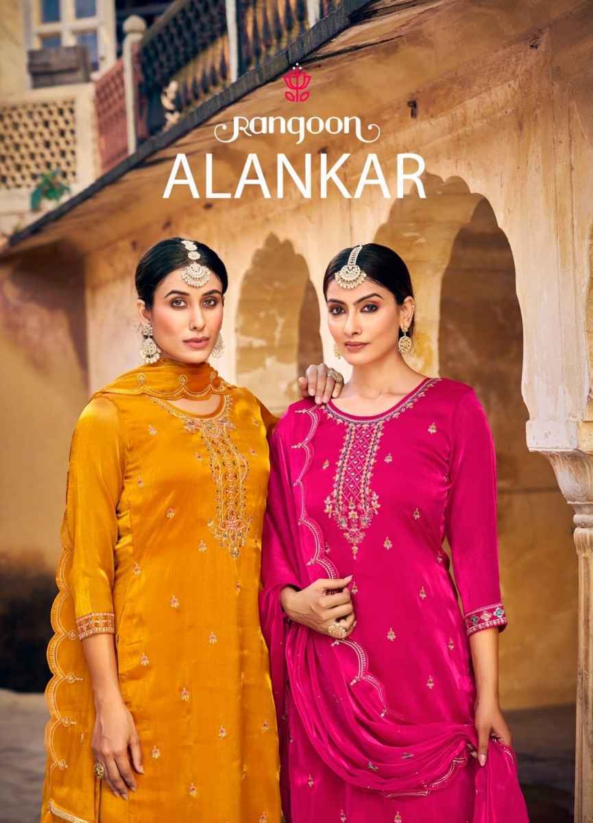 Rangoon Alankar Silk Readymade Suit - Surat Wholesale Bazaar ( 4 pcs Catalogue )