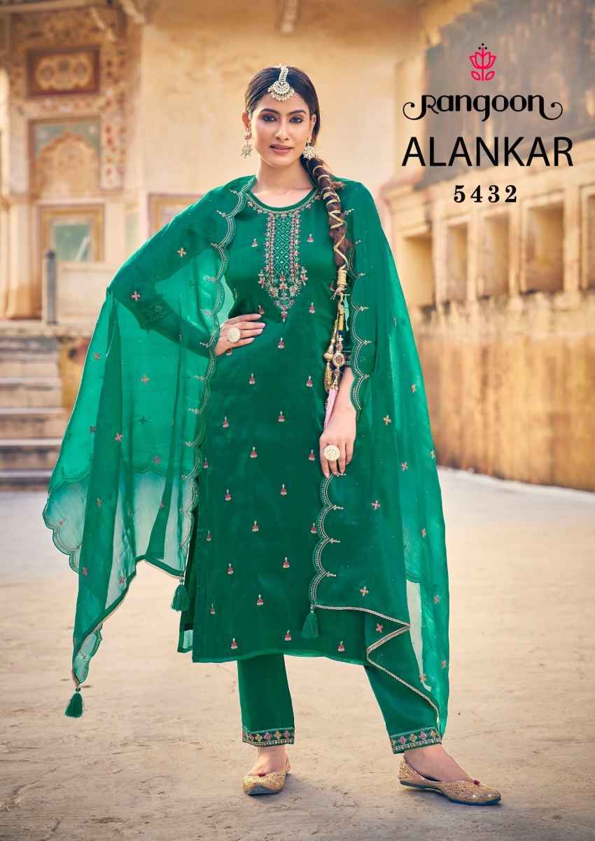 Rangoon Alankar Silk Readymade Suit - Surat Wholesale Bazaar ( 4 pcs Catalogue )