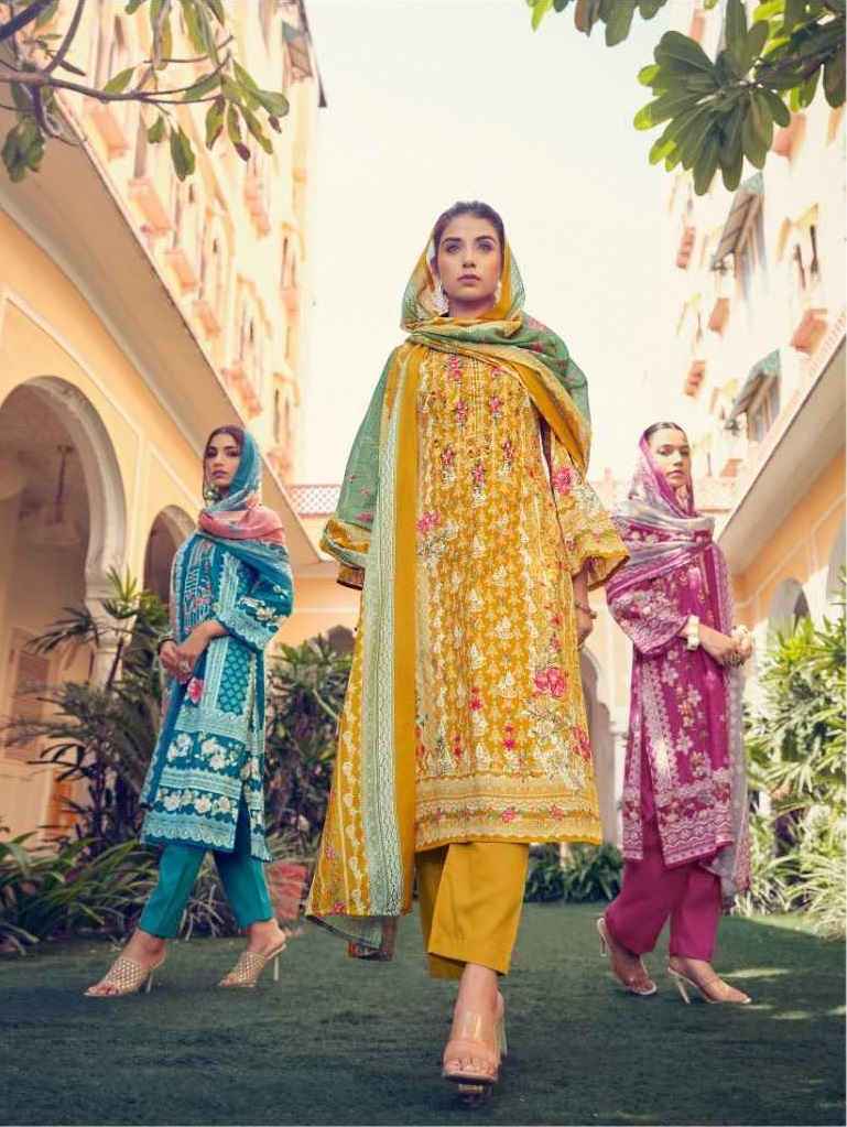 Romani Aarzu Vol 4 Cotton Dress Material - Latest Catalog Wholesale ( 10 pcs Catalogue )