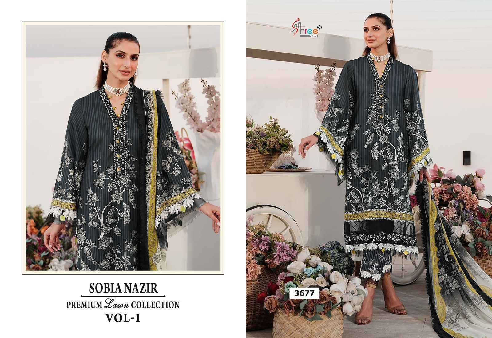 Shree Fabs Sobia Nazir Vol 1 Cotton Dress Material - Surat Wholesale Factory ( 6 pcs Catalogue )