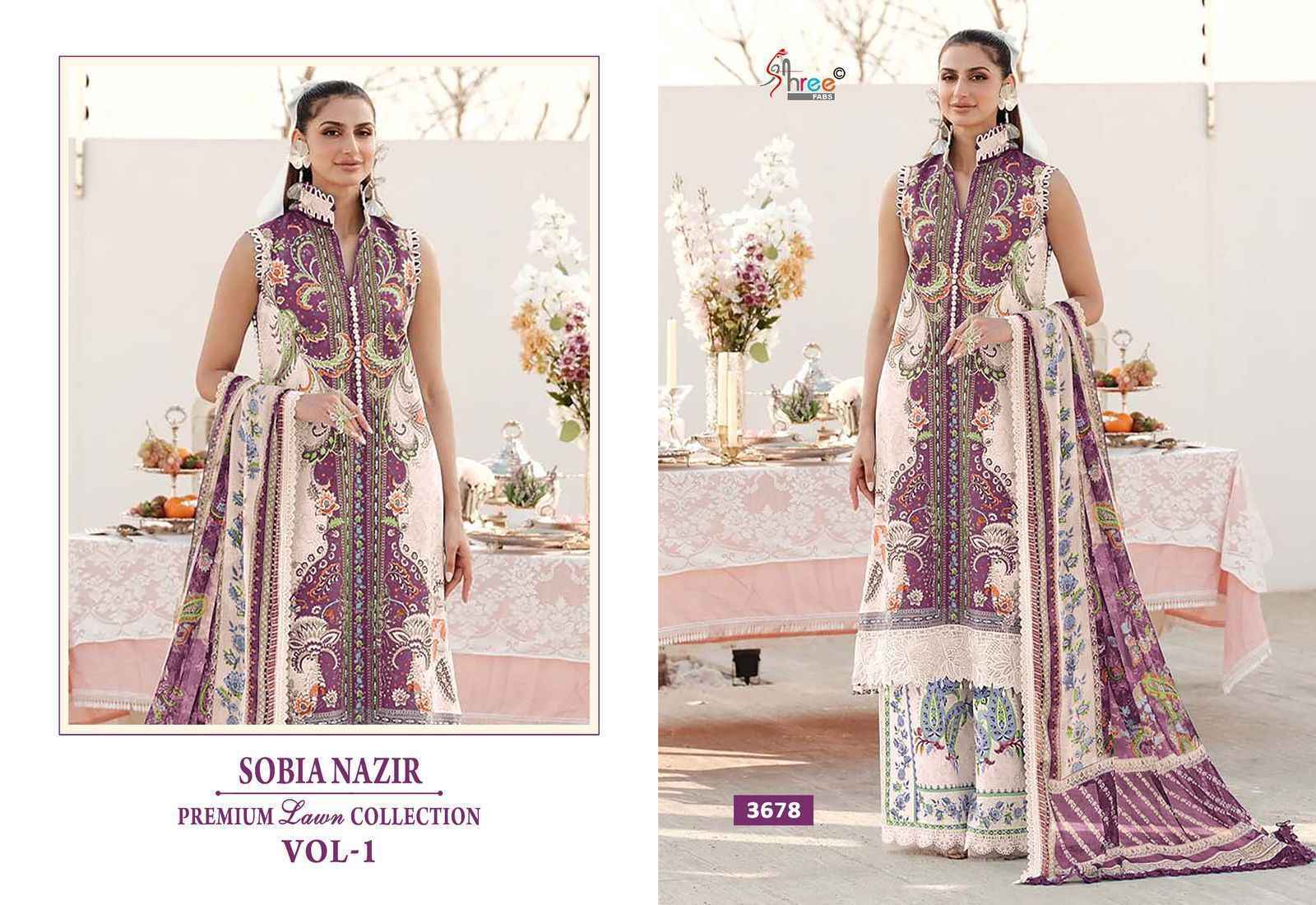 Shree Fabs Sobia Nazir Vol 1 Cotton Dress Material - Surat Wholesale Factory ( 6 pcs Catalogue )