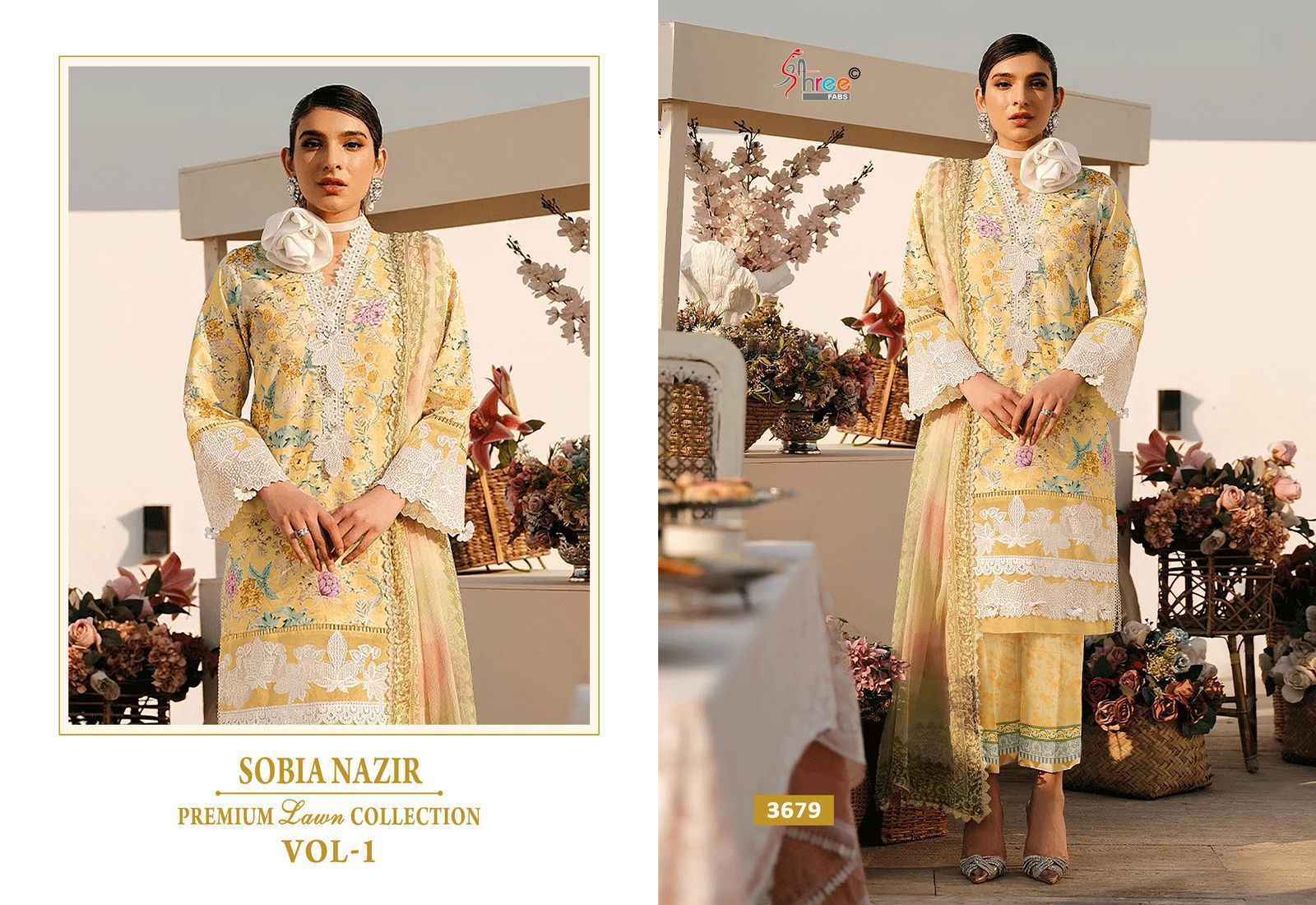 Shree Fabs Sobia Nazir Vol 1 Cotton Dress Material - Surat Wholesale Factory ( 6 pcs Catalogue )