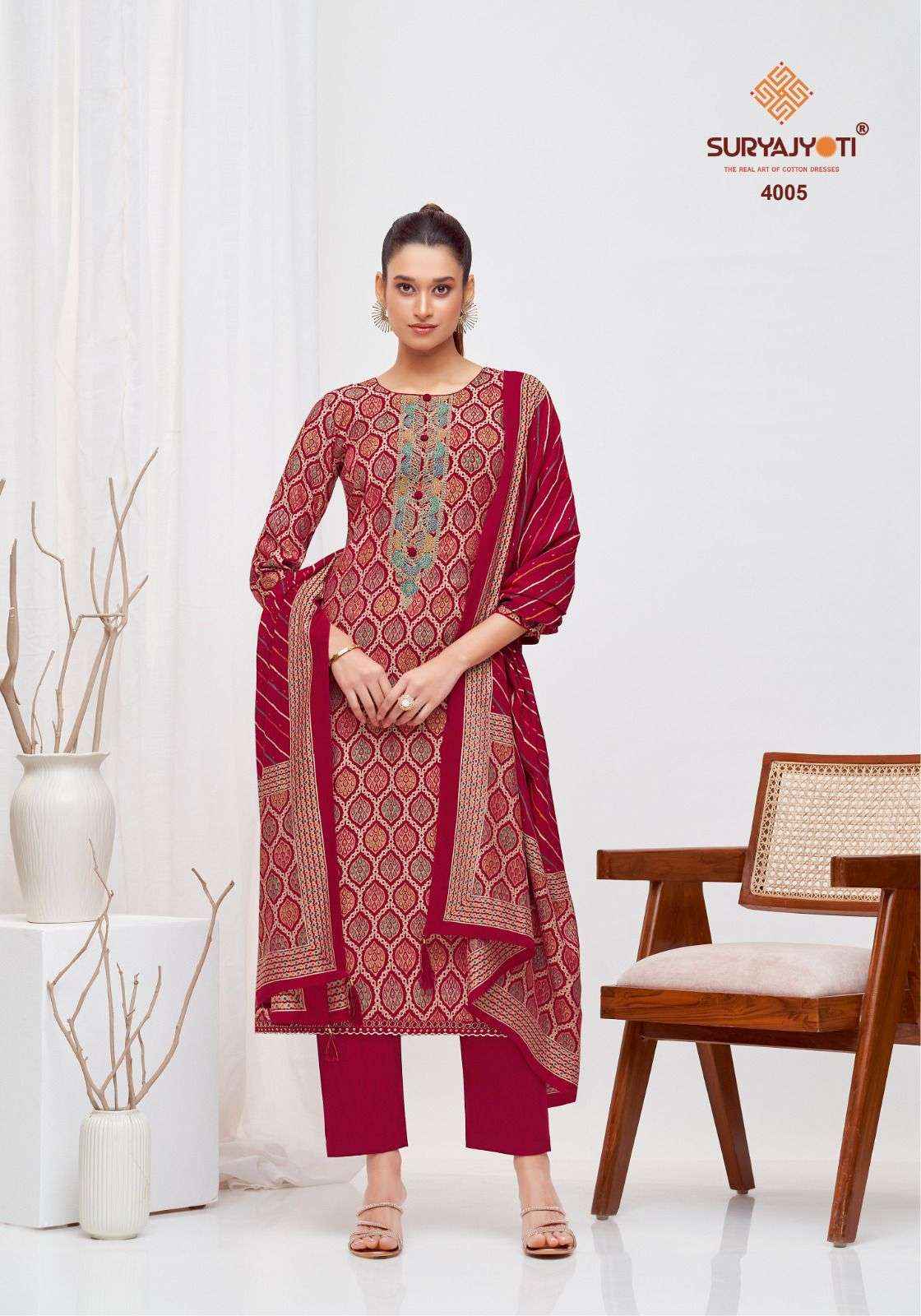 SURYAJYOTI PRIYANKA VOL 4 MODAL FOIL WHOLESALE SALWAR KAMEEZ ( 6 PCS CATALOG )