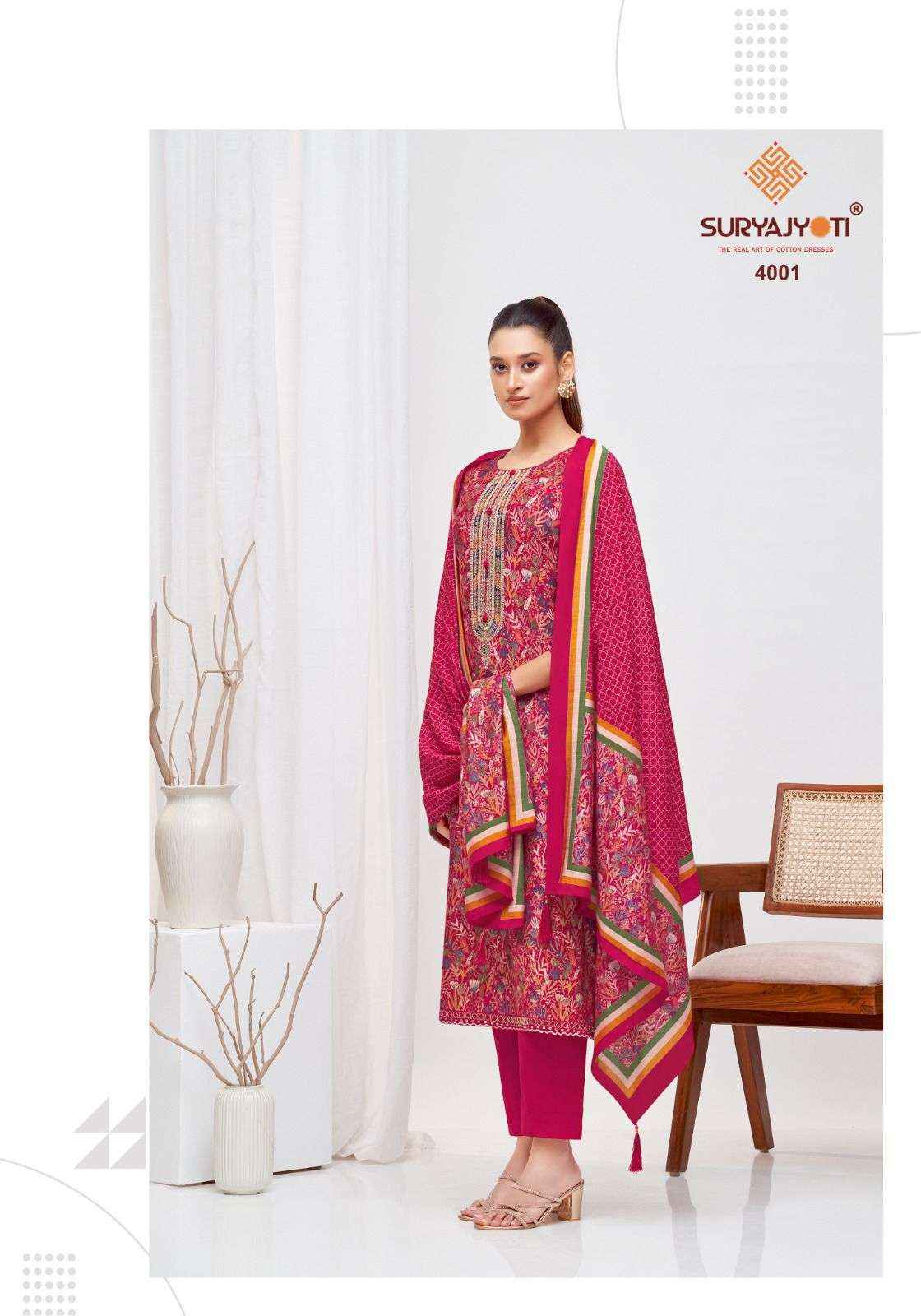 SURYAJYOTI PRIYANKA VOL 4 MODAL FOIL WHOLESALE SALWAR KAMEEZ ( 6 PCS CATALOG )