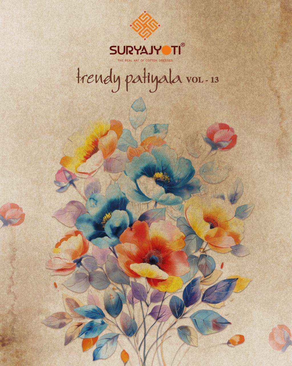 SURYAJYOTI TRENDY PATIYALA VOL 13 COTTON WHOLESALE SALWAR SUIT ( 20 PCS CATALOG )