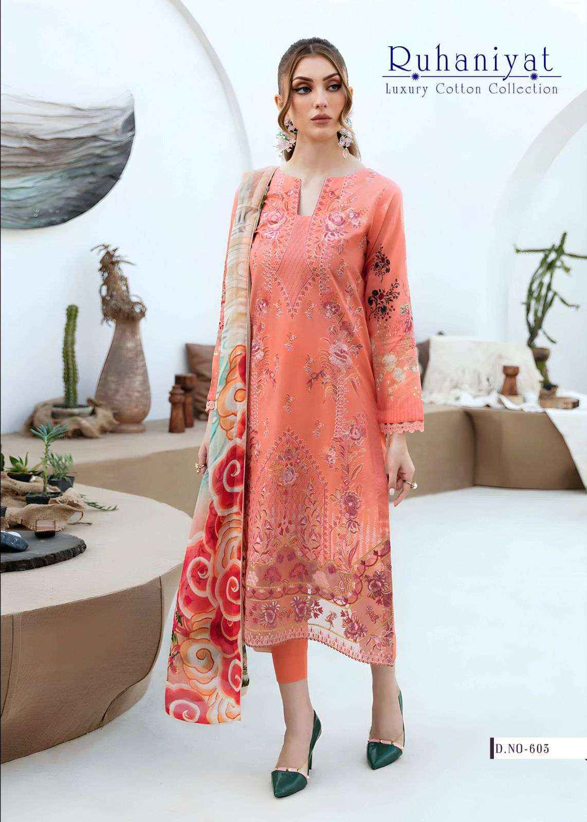 ASIFA NABEEL RUHANIYAT VOL 6 COTTON DIGITAL KARACHI PRINT SUIT ( 6 PCS CATALOG )