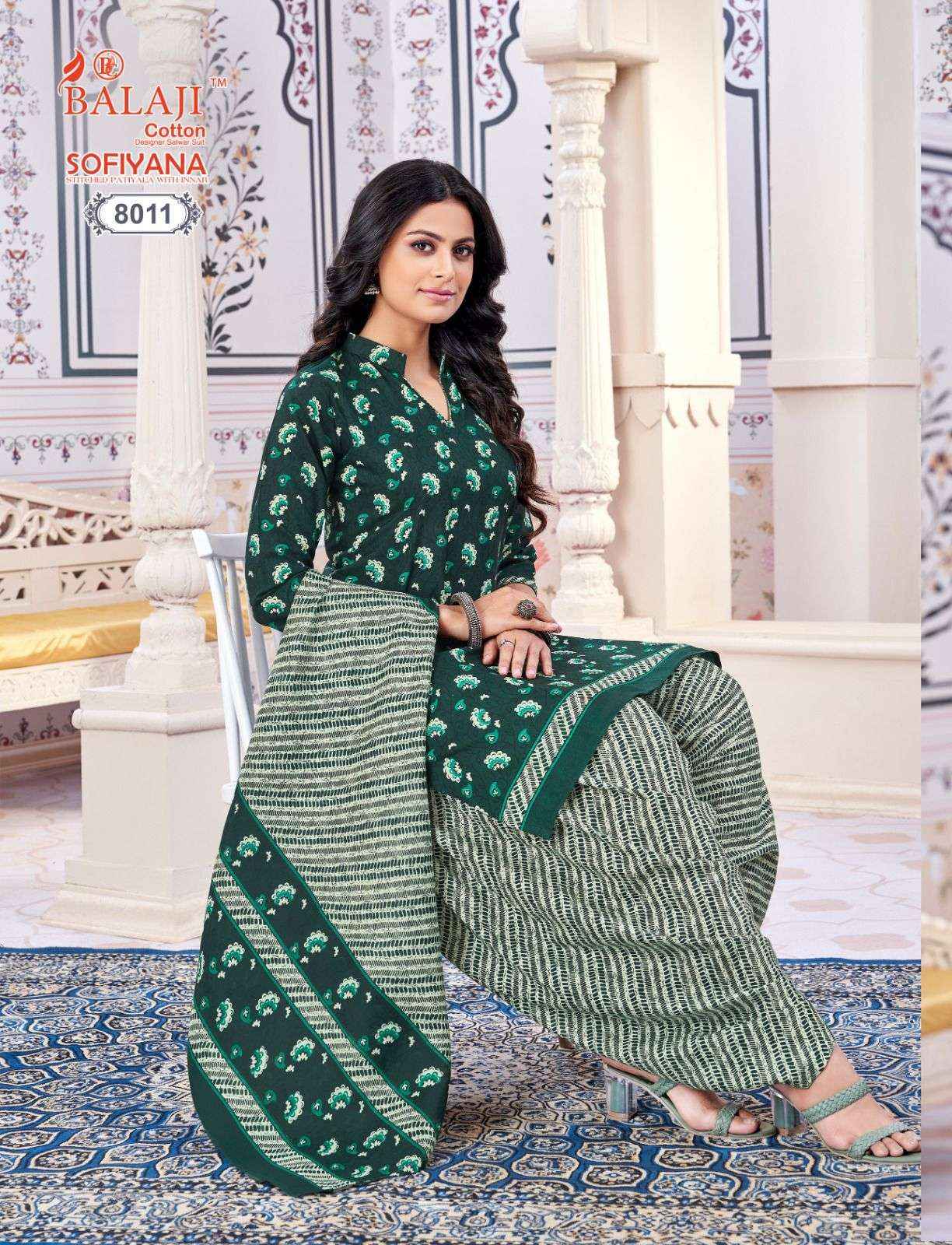 BALAJI COTTON SOFIYANA VOL 8 COTTON READYMADE PATIYALA SUIT ( 12 PCS CATALOG )