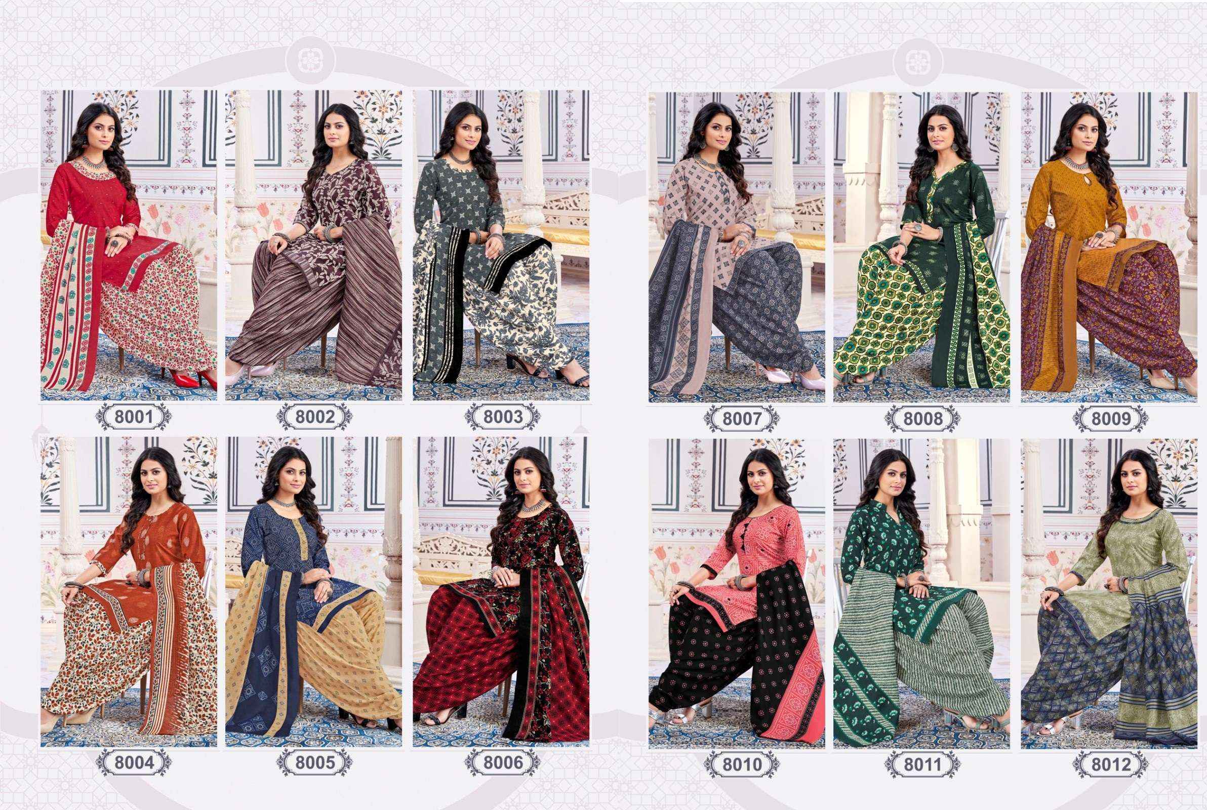 BALAJI COTTON SOFIYANA VOL 8 COTTON READYMADE PATIYALA SUIT ( 12 PCS CATALOG )