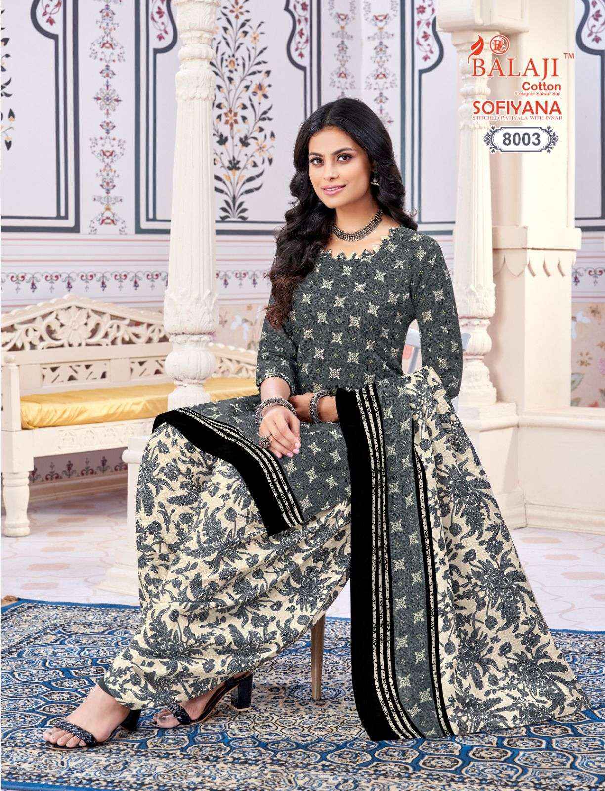 BALAJI COTTON SOFIYANA VOL 8 COTTON READYMADE PATIYALA SUIT ( 12 PCS CATALOG )