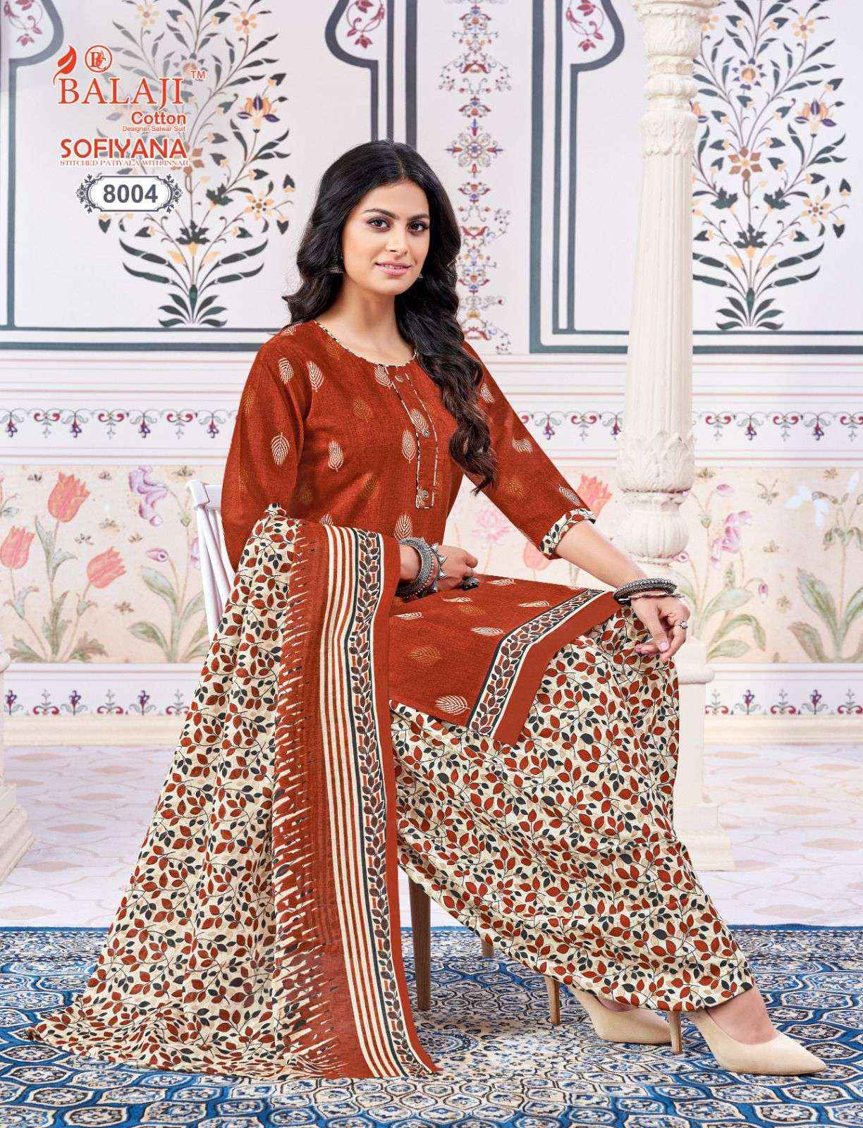 BALAJI COTTON SOFIYANA VOL 8 COTTON READYMADE PATIYALA SUIT ( 12 PCS CATALOG )