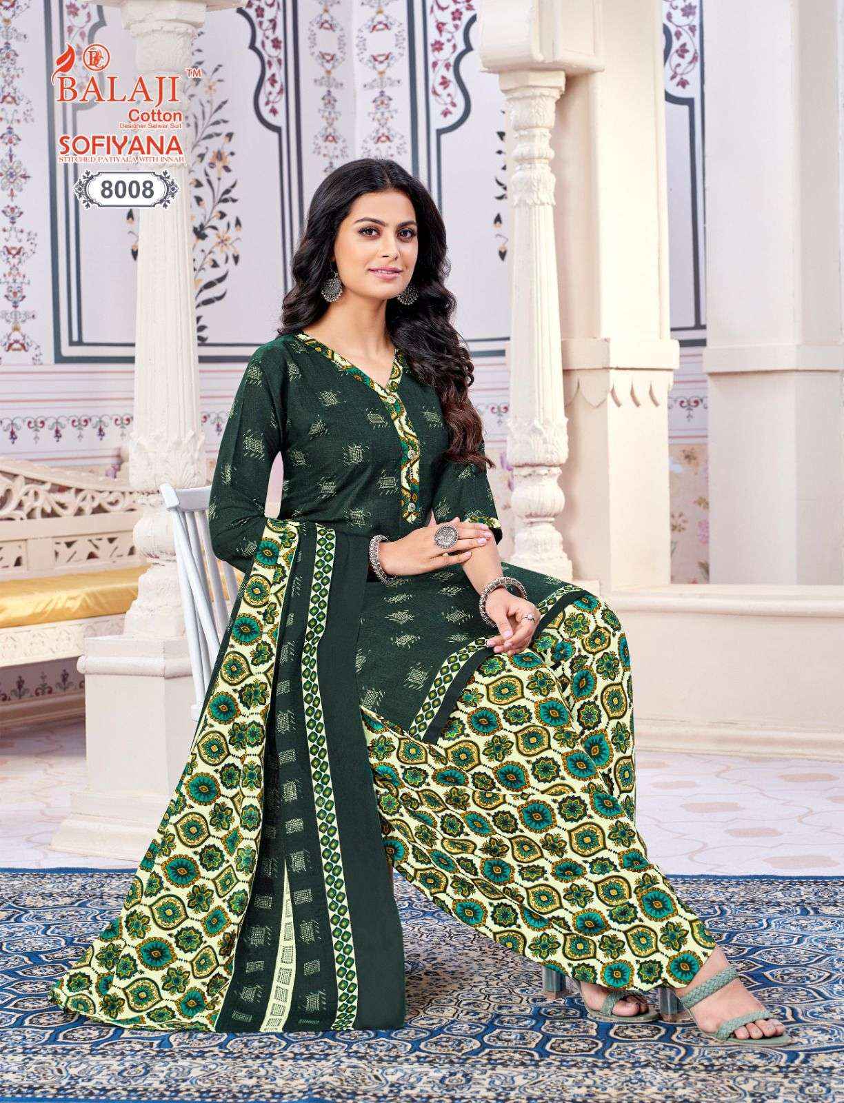 BALAJI COTTON SOFIYANA VOL 8 COTTON READYMADE PATIYALA SUIT ( 12 PCS CATALOG )