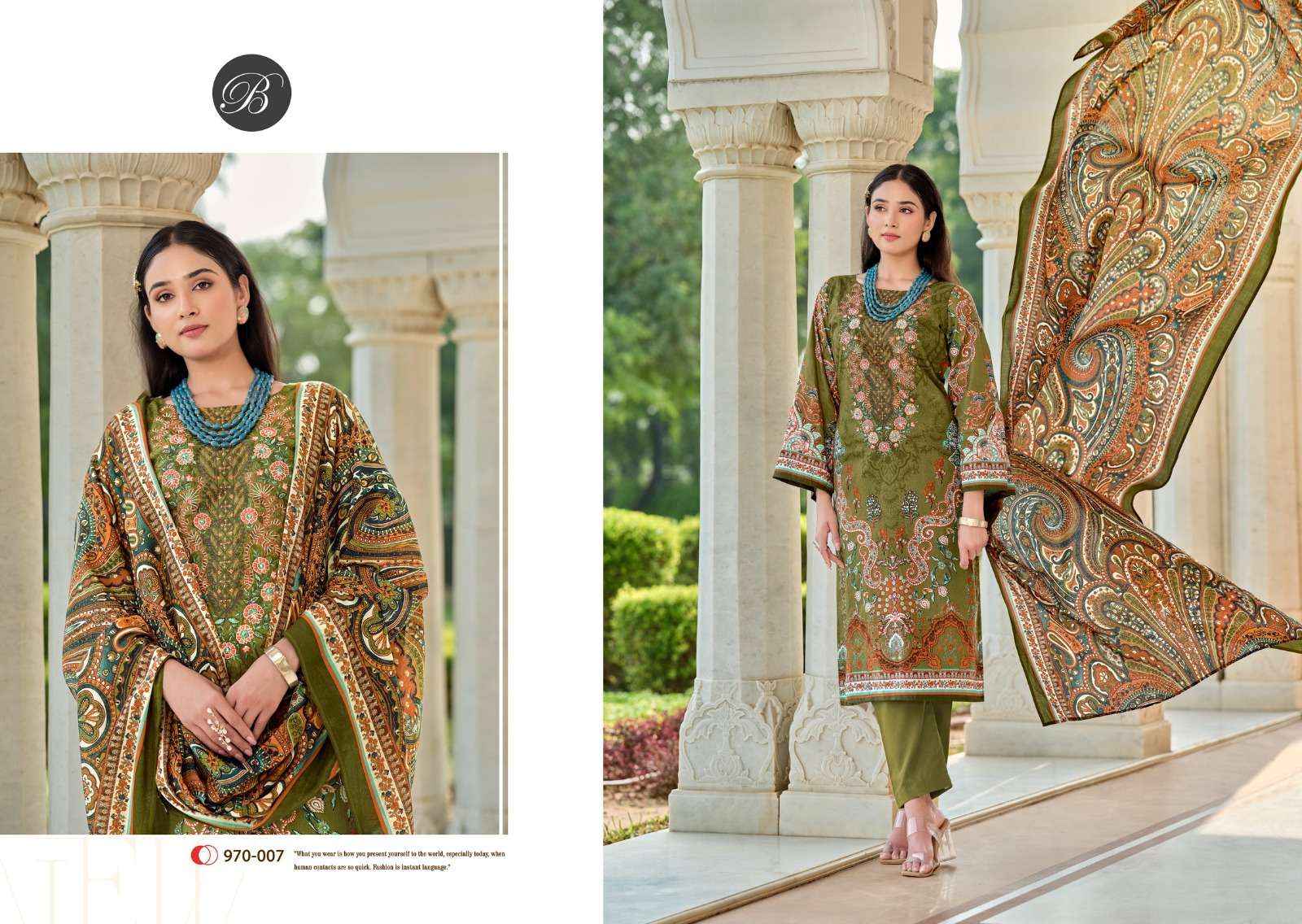 BELLIZA DESIGNER NAIRA VOL 74 WHOLESALE COTTON LADIES DRESS MATERIAL ( 8 CS CATALOG }