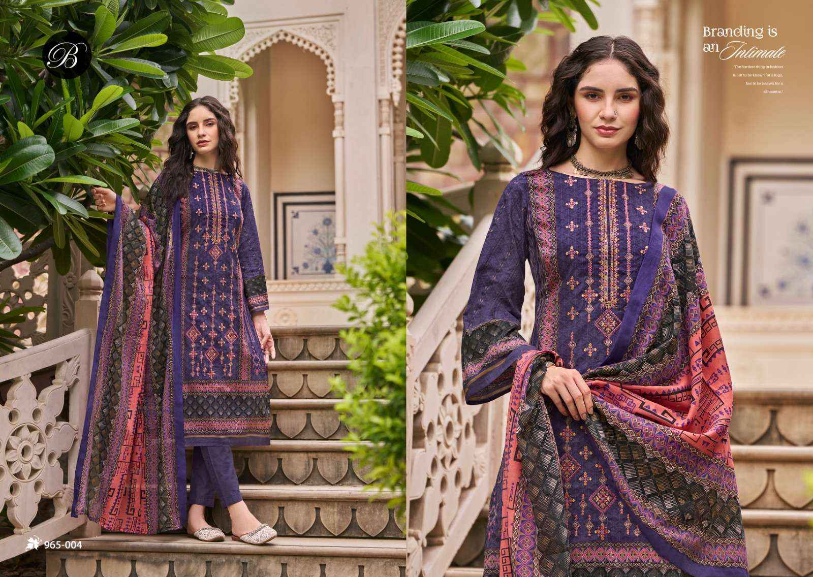 BELLIZA DESIGNER STUDIO BIN SAEED VOL 7 COTTON DRESS MATERIAL