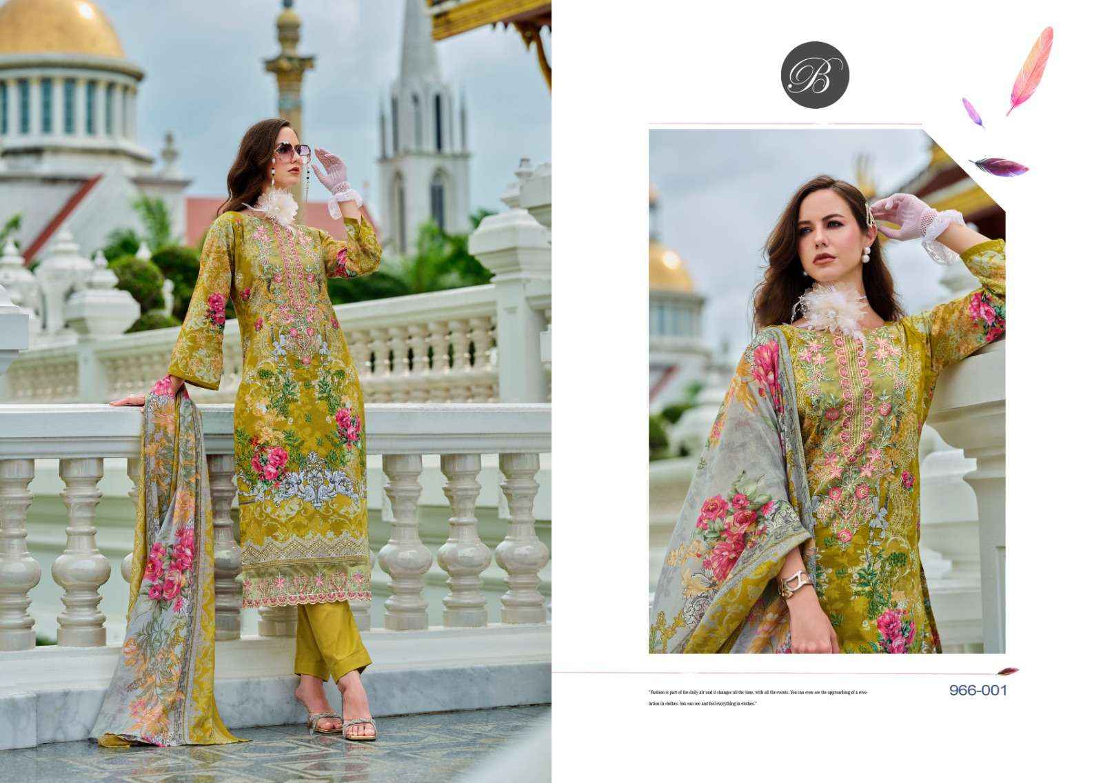 BELLIZA DESIGNER SUITS AL MARINA COTTON SALWAR KAMEEZ ( 8 PCS CATALOG )