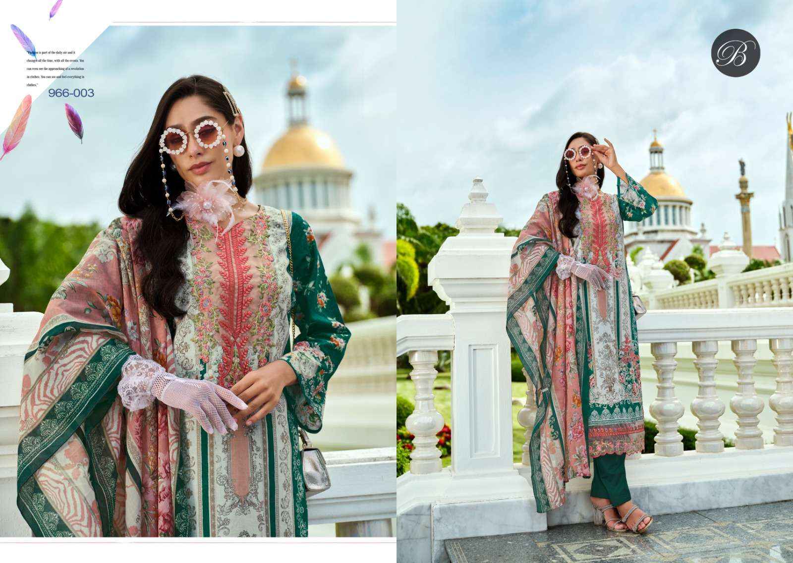 BELLIZA DESIGNER SUITS AL MARINA COTTON SALWAR KAMEEZ ( 8 PCS CATALOG )