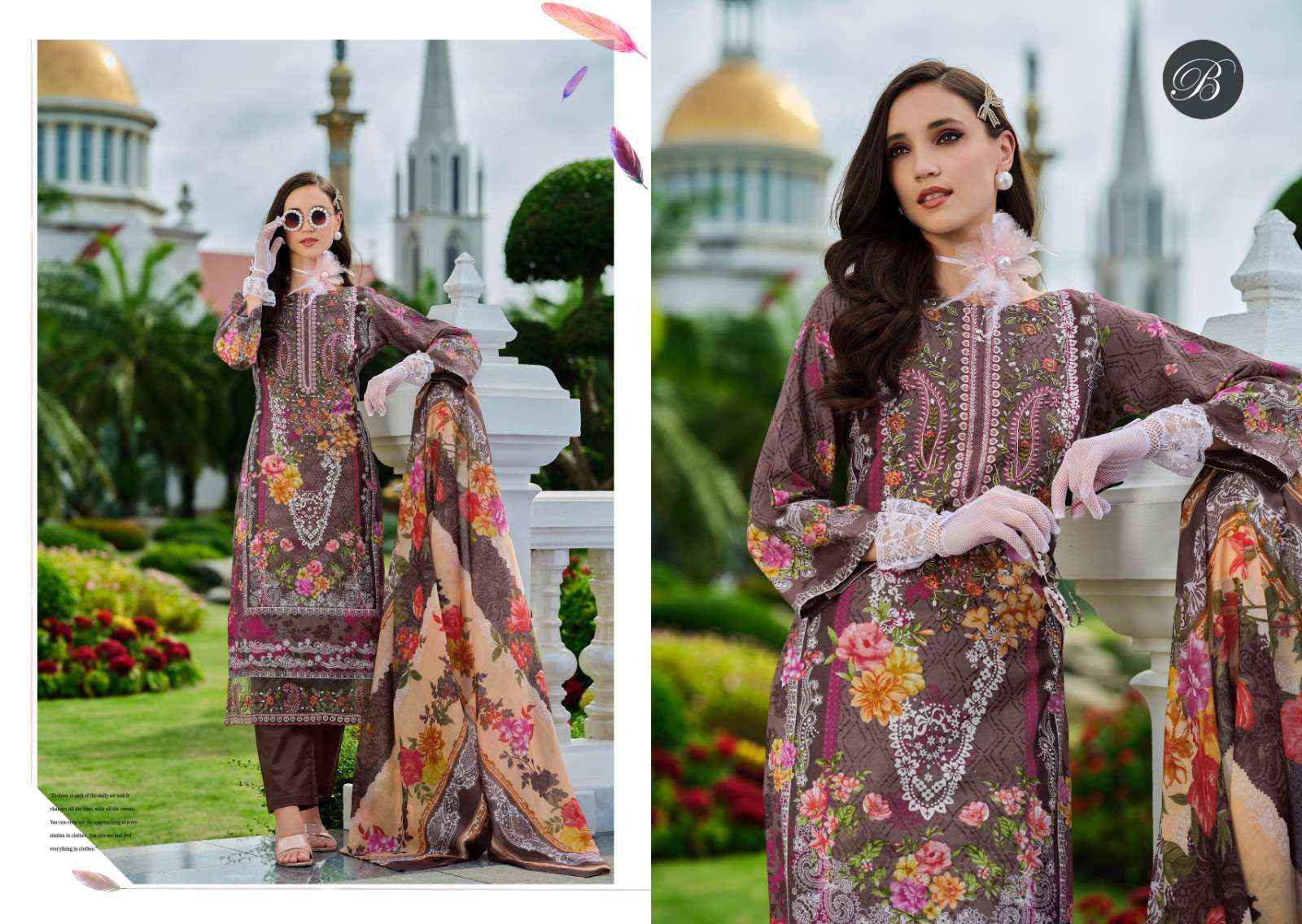 BELLIZA DESIGNER SUITS AL MARINA COTTON SALWAR KAMEEZ ( 8 PCS CATALOG )