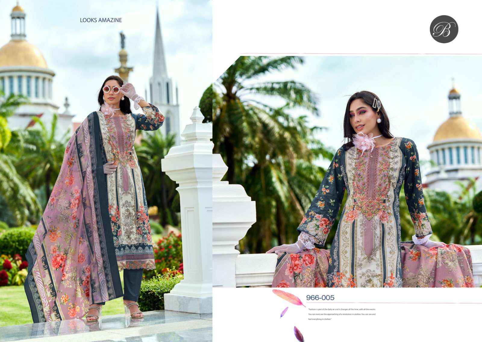 BELLIZA DESIGNER SUITS AL MARINA COTTON SALWAR KAMEEZ ( 8 PCS CATALOG )