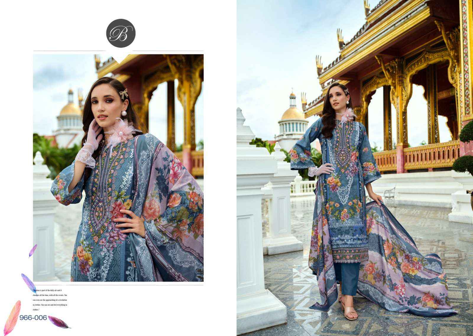 BELLIZA DESIGNER SUITS AL MARINA COTTON SALWAR KAMEEZ ( 8 PCS CATALOG )