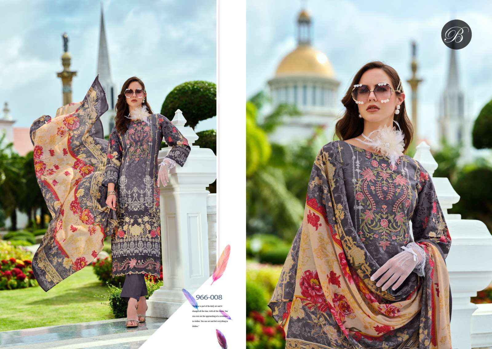 BELLIZA DESIGNER SUITS AL MARINA COTTON SALWAR KAMEEZ ( 8 PCS CATALOG )