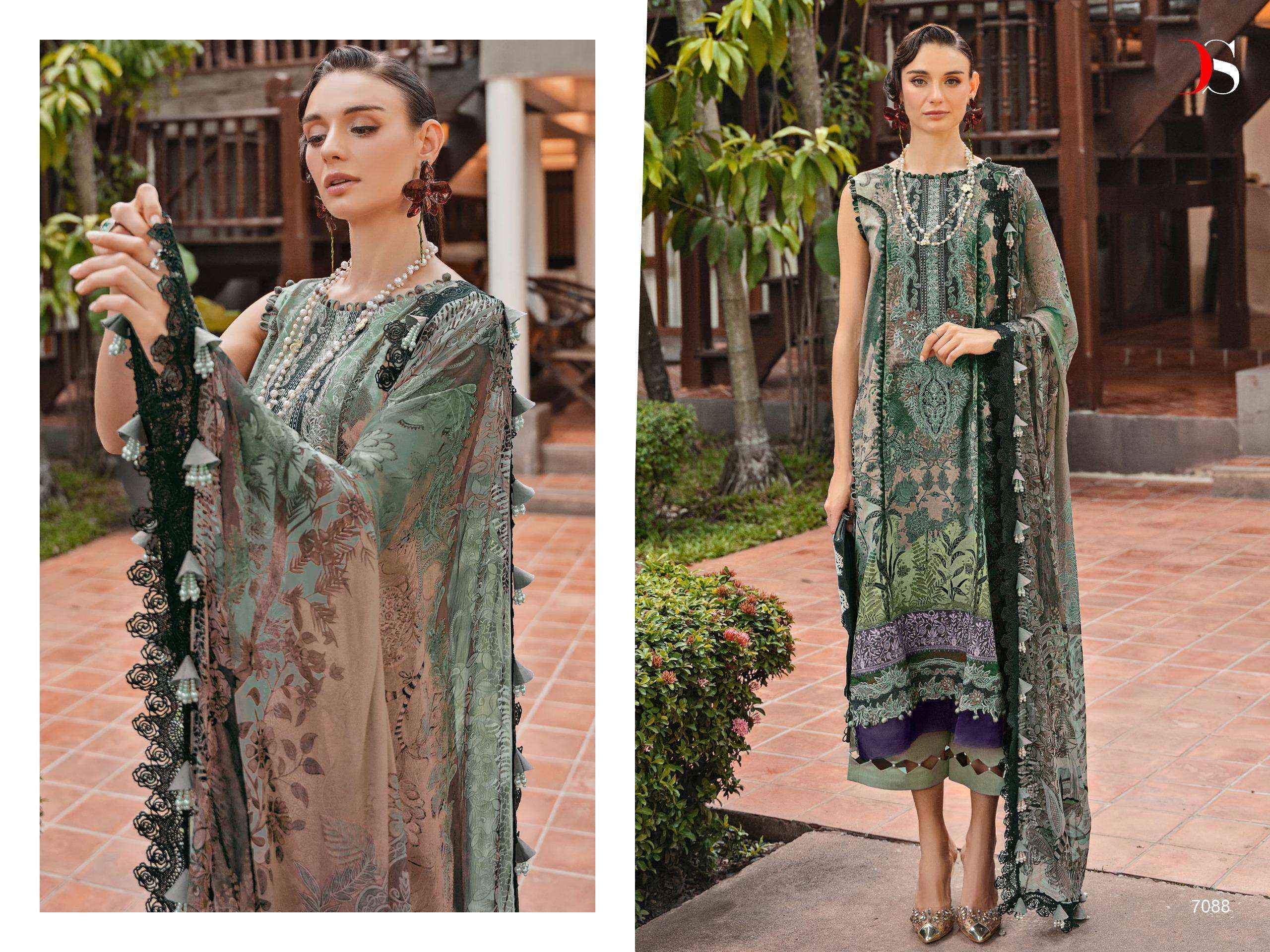 DEEPSY SUITS JADE BLISS LAWN 24 VOL 2 COTTON DRESS MATERIAL ( 8 PCS CATALOG )