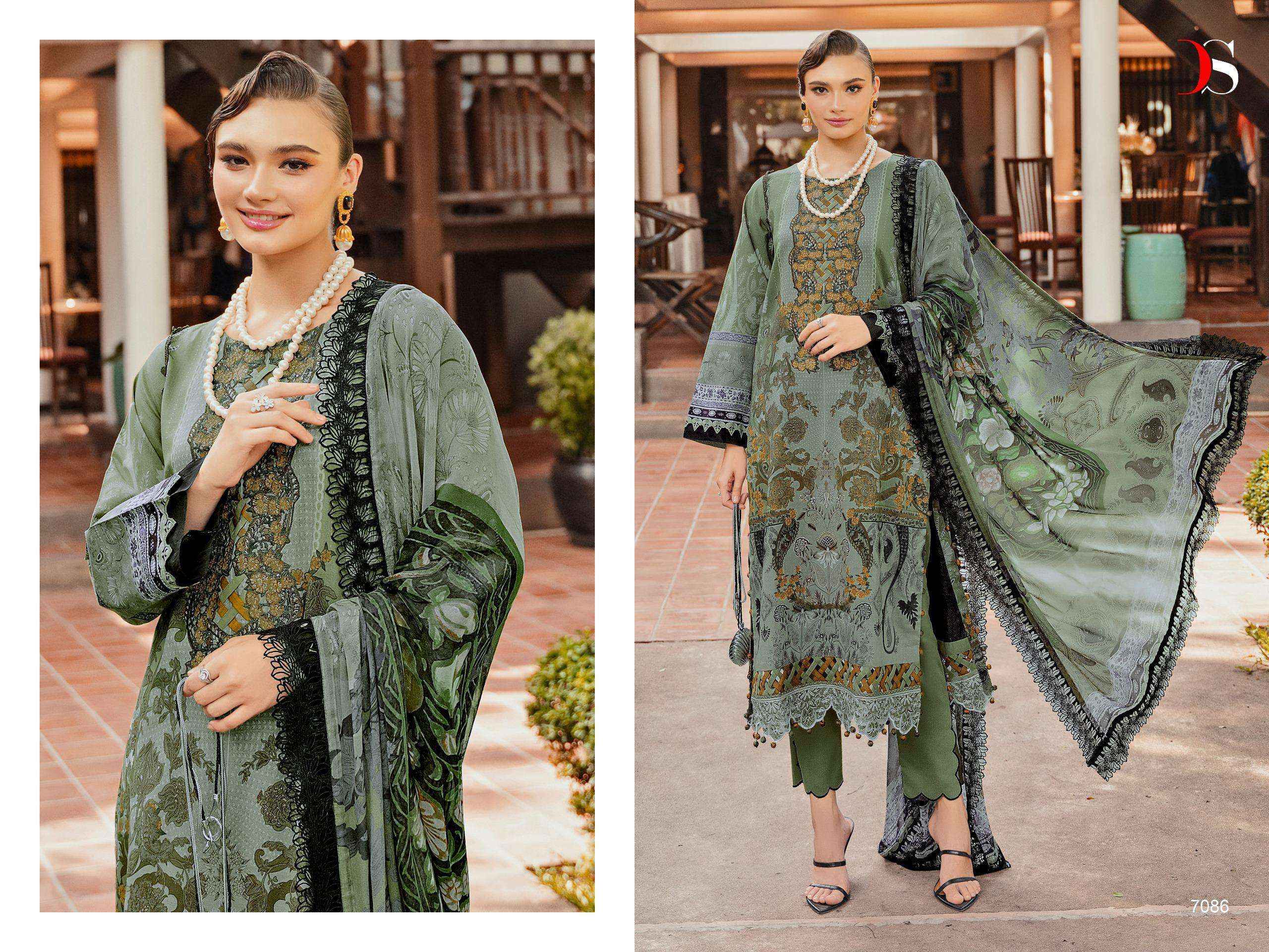 DEEPSY SUITS JADE BLISS LAWN 24 VOL 2 COTTON DRESS MATERIAL ( 8 PCS CATALOG )