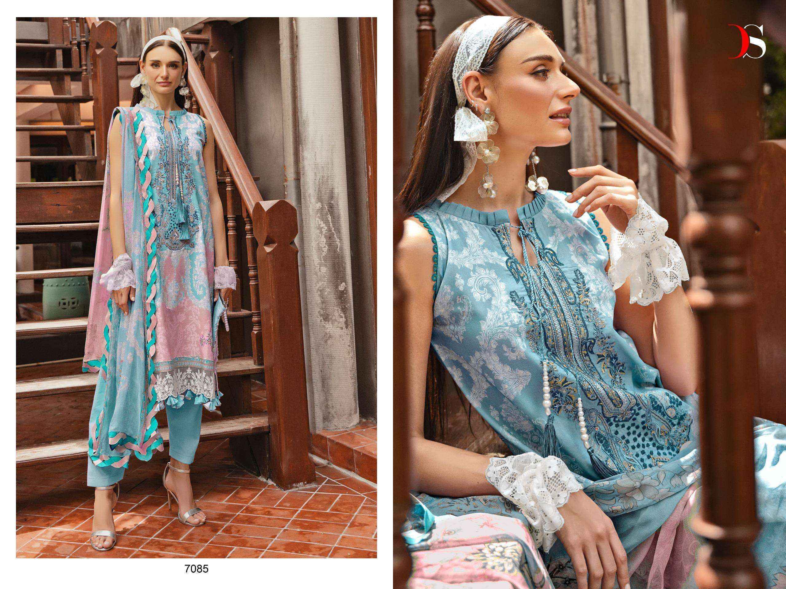 DEEPSY SUITS JADE BLISS LAWN 24 VOL 2 COTTON DRESS MATERIAL ( 8 PCS CATALOG )