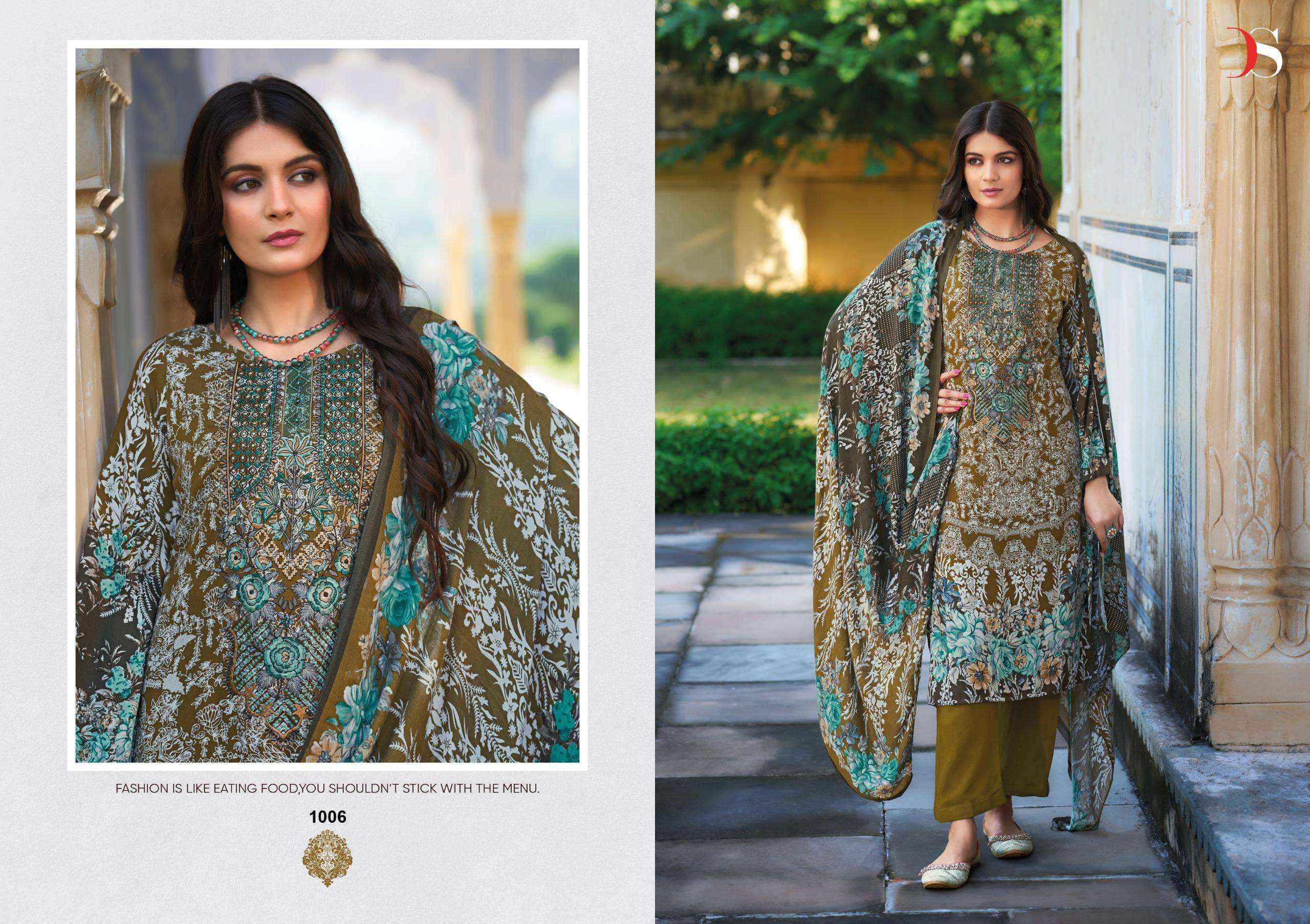 DEEPSY SUITS SILSILA PASHMINA DESIGNER DRESS MATERIAL ( 6 PCS CATALOG )