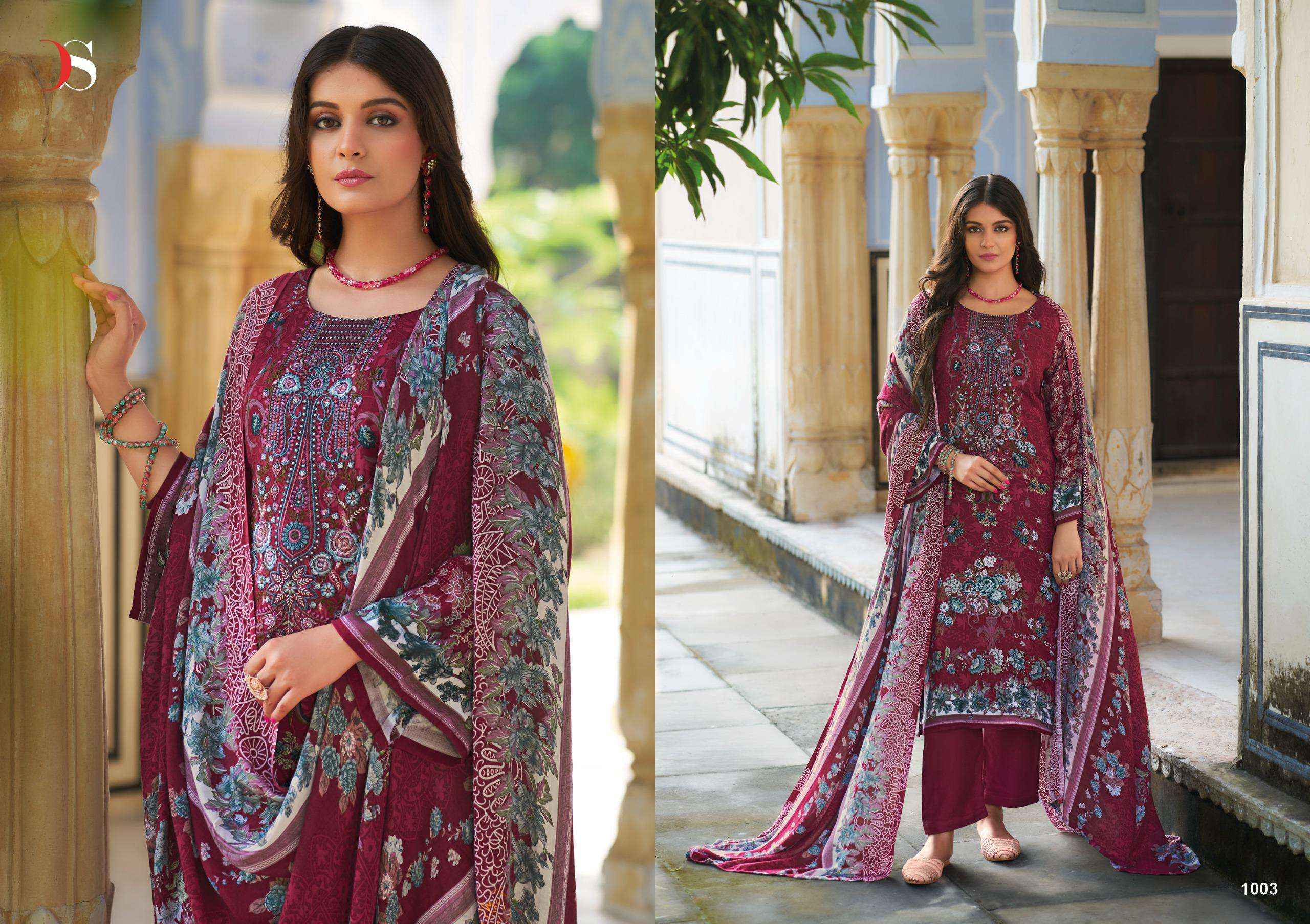 DEEPSY SUITS SILSILA PASHMINA DESIGNER DRESS MATERIAL ( 6 PCS CATALOG )