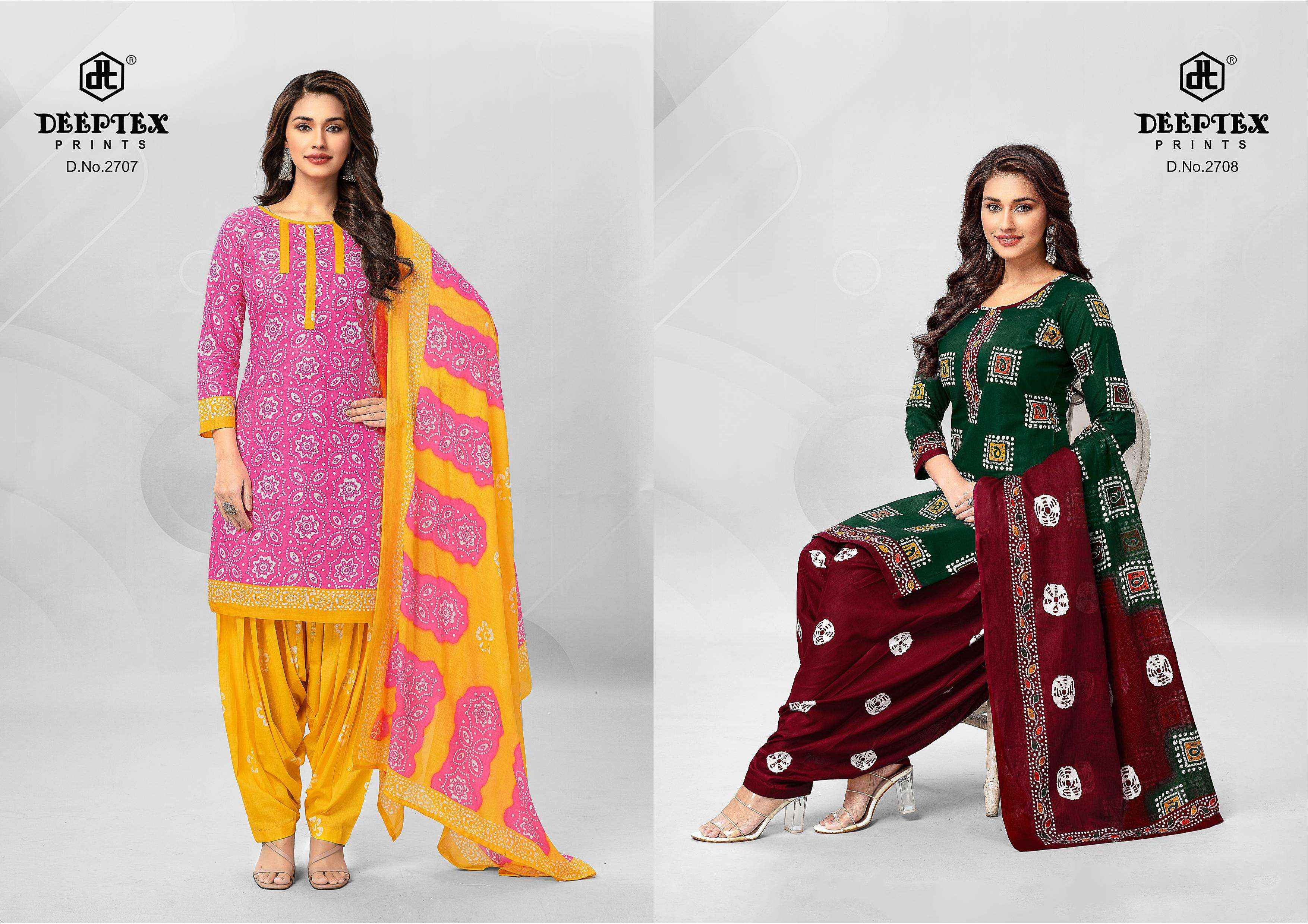 DEEPTEX PRINTS BATIK PLUS VOL 27 COTTON PATIYALA SUIT ( 10 PCS CATALOG )